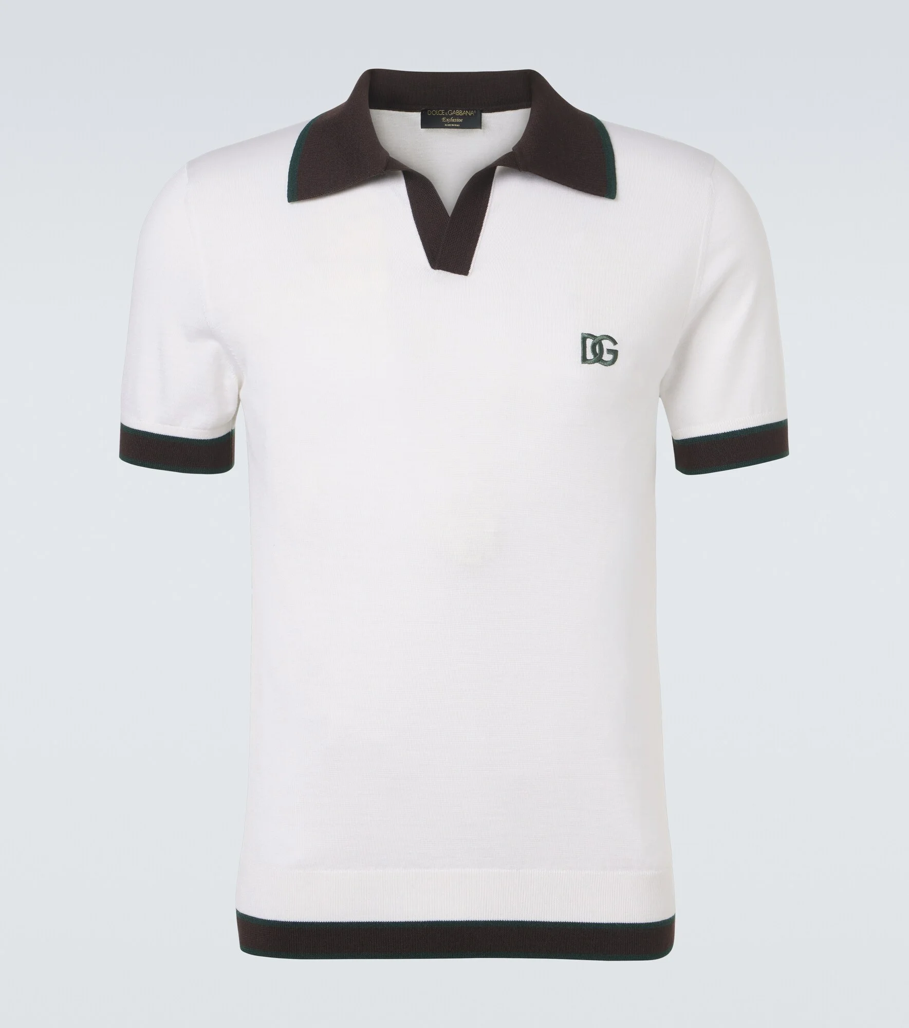 DG wool and silk polo shirt - 1