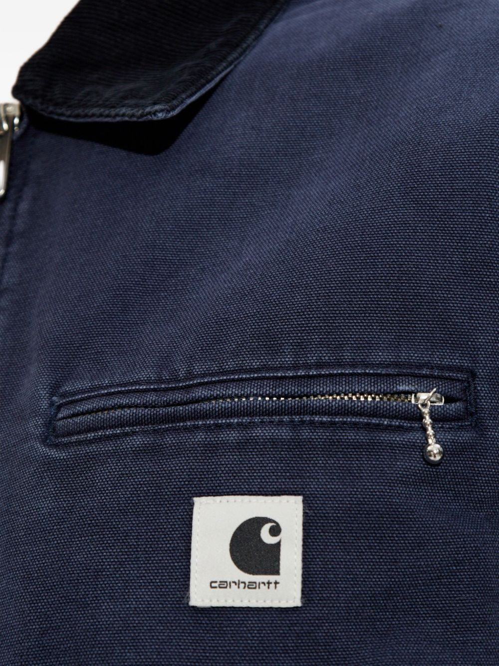 zip-fastening logo-patch jacket - 5