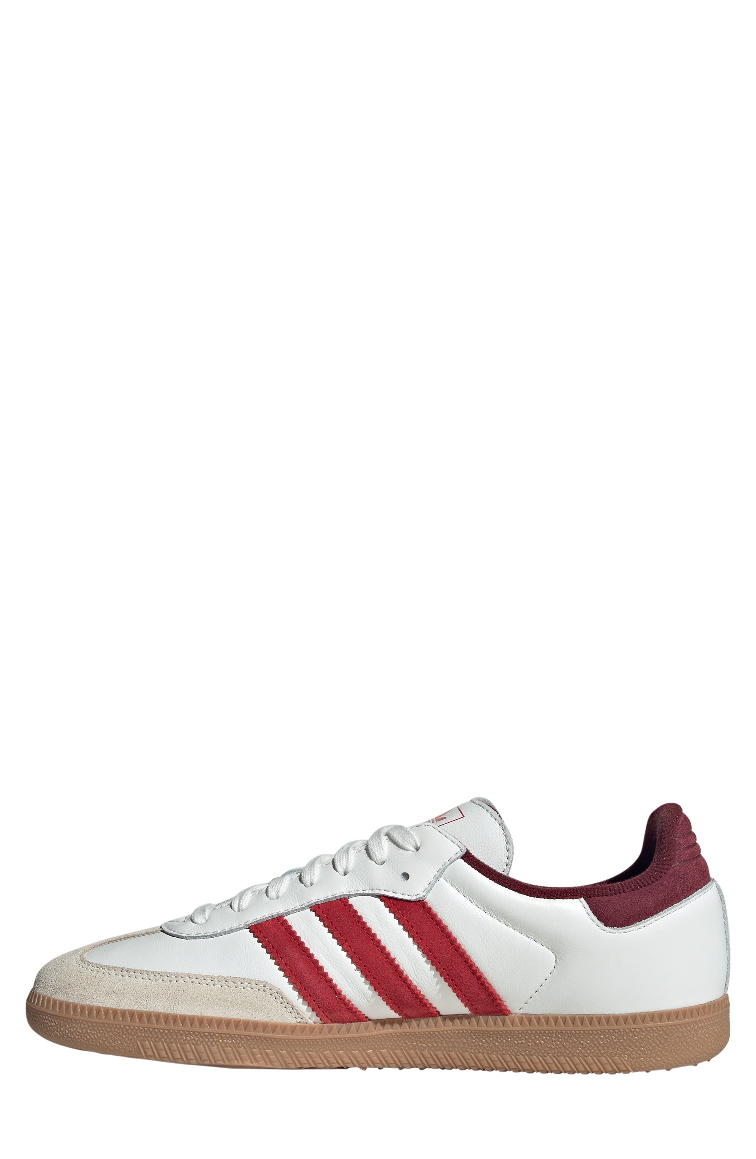 adidas Samba OG Sneaker in White/Scarlet/Red at Nordstrom - 6