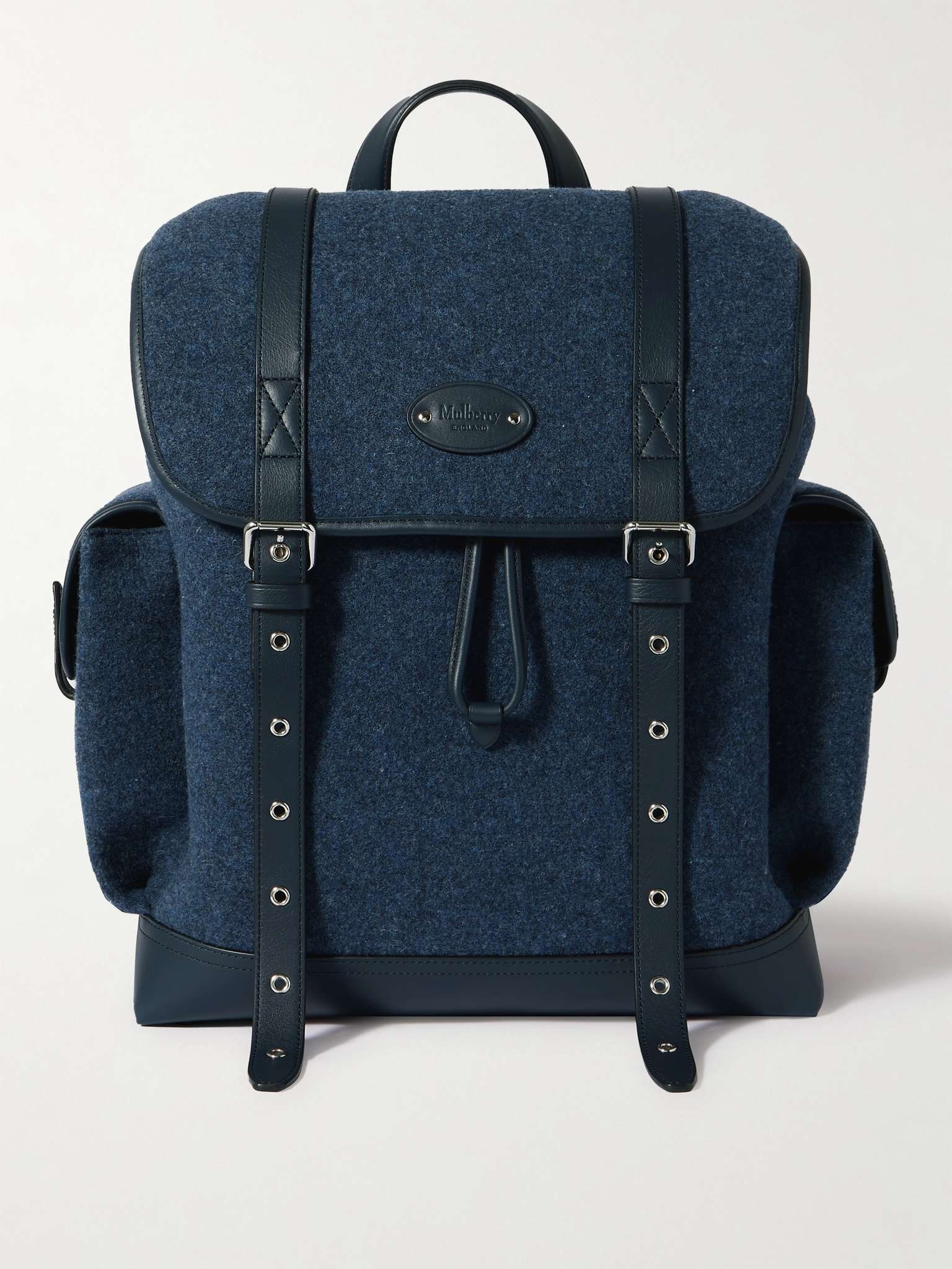 Heritage Leather-Trimmed Felt Backpack - 1