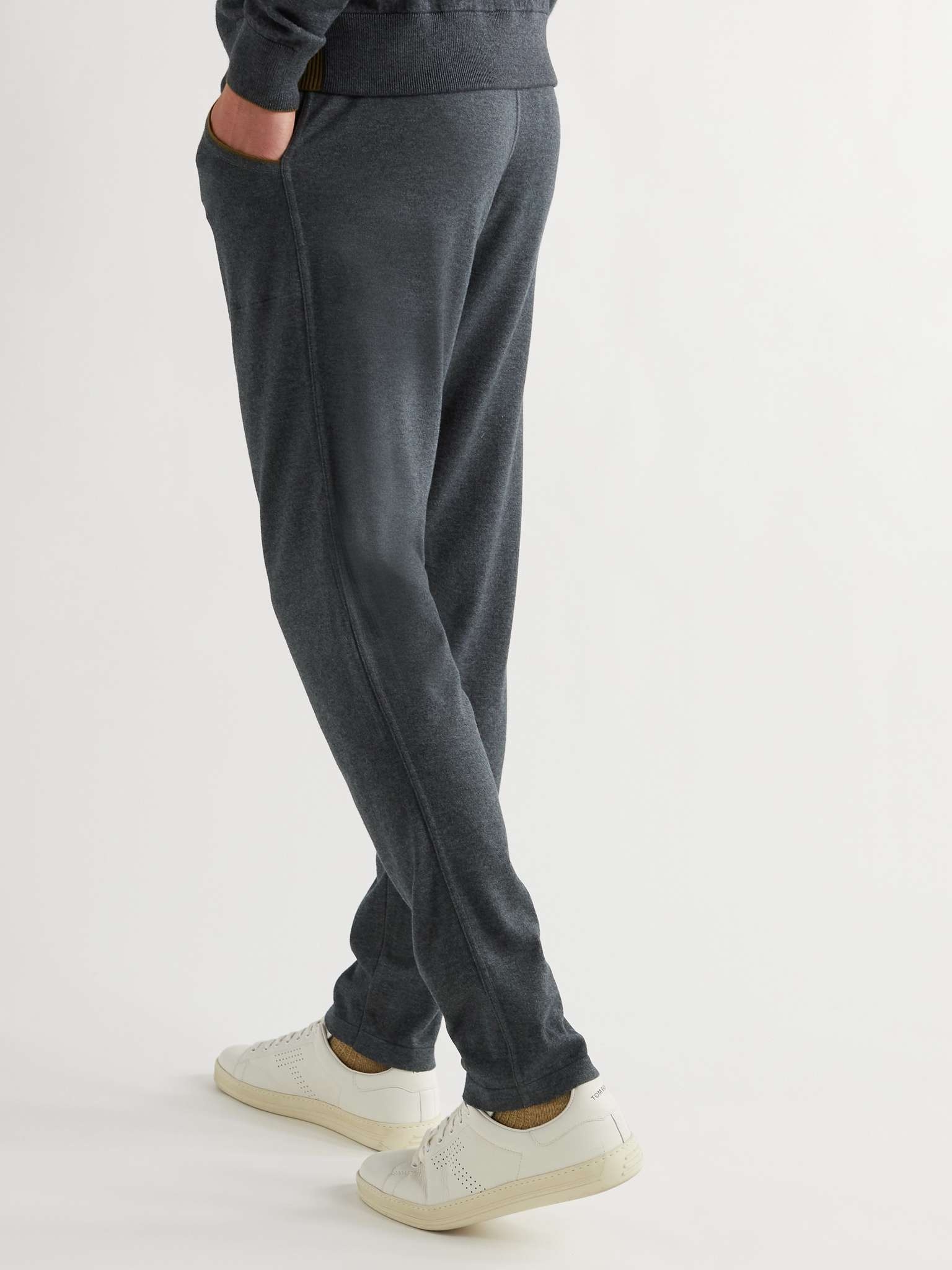 Tapered Cashmere and Cotton-Blend Sweatpants - 4