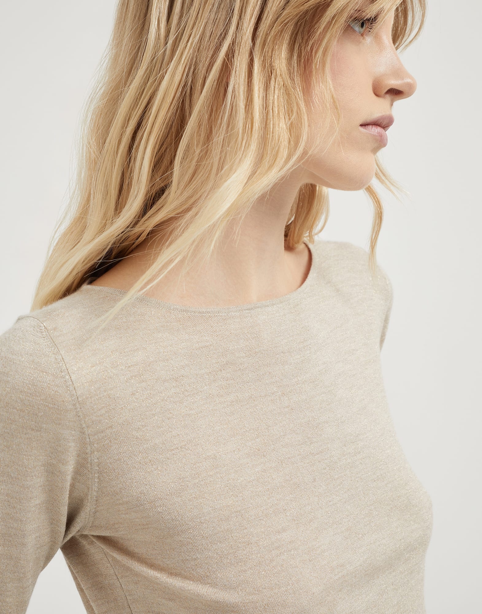 Cashmere and silk sparkling lightweight sweater - 3