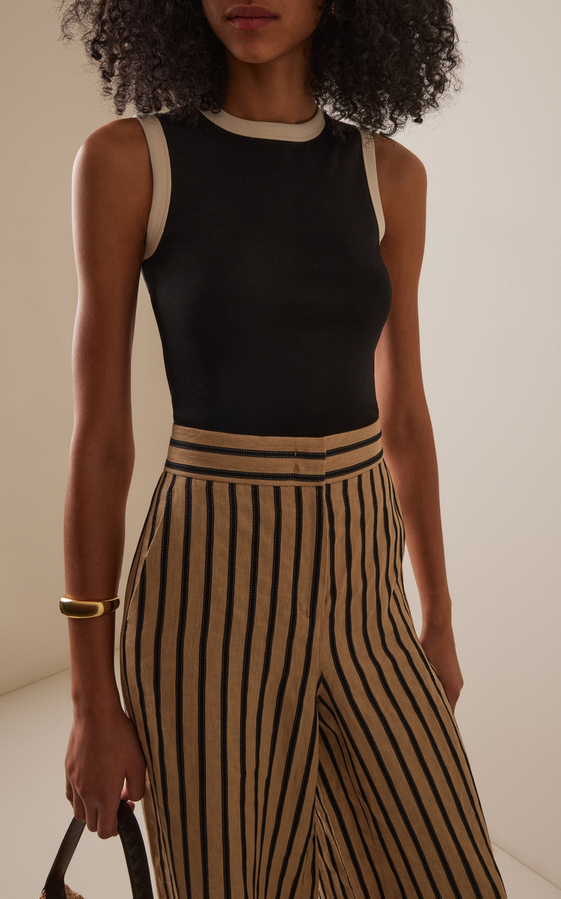 FLORE FLORE Exclusive Riviera Esme Cotton Tank Top black outlook
