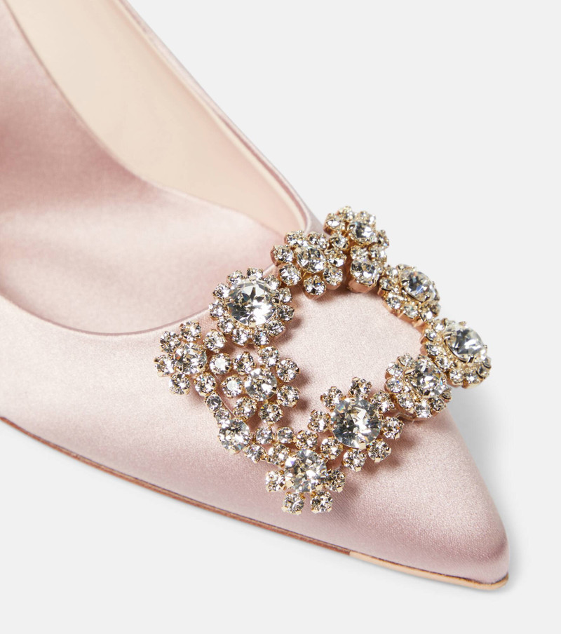 Flower Strass 65 satin pumps 6