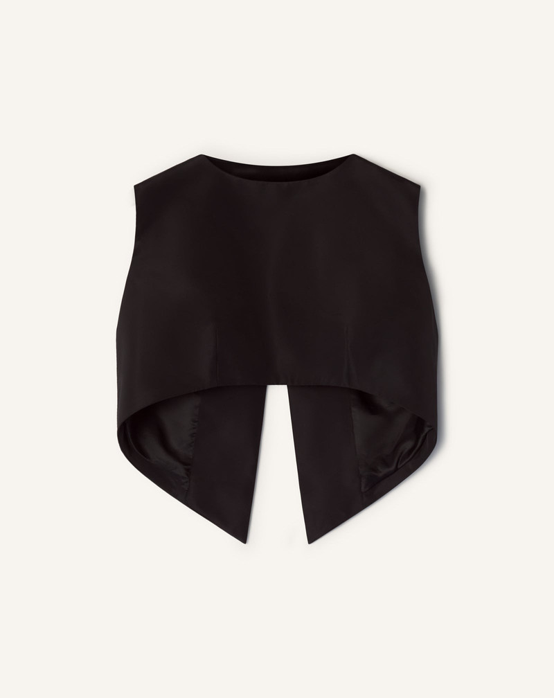 SILK FAILLE CROPPED TOP 1