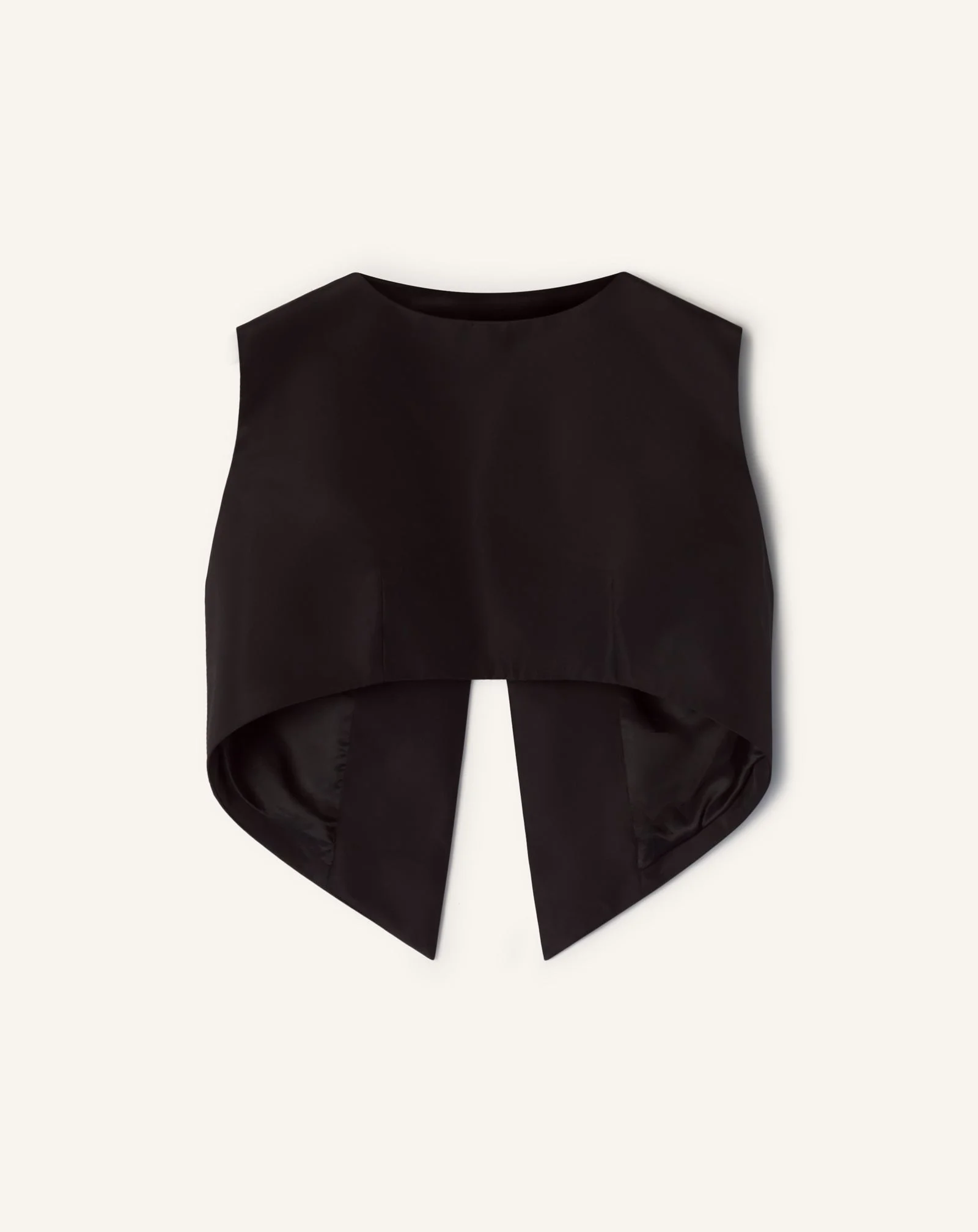 SILK FAILLE CROPPED TOP - 1