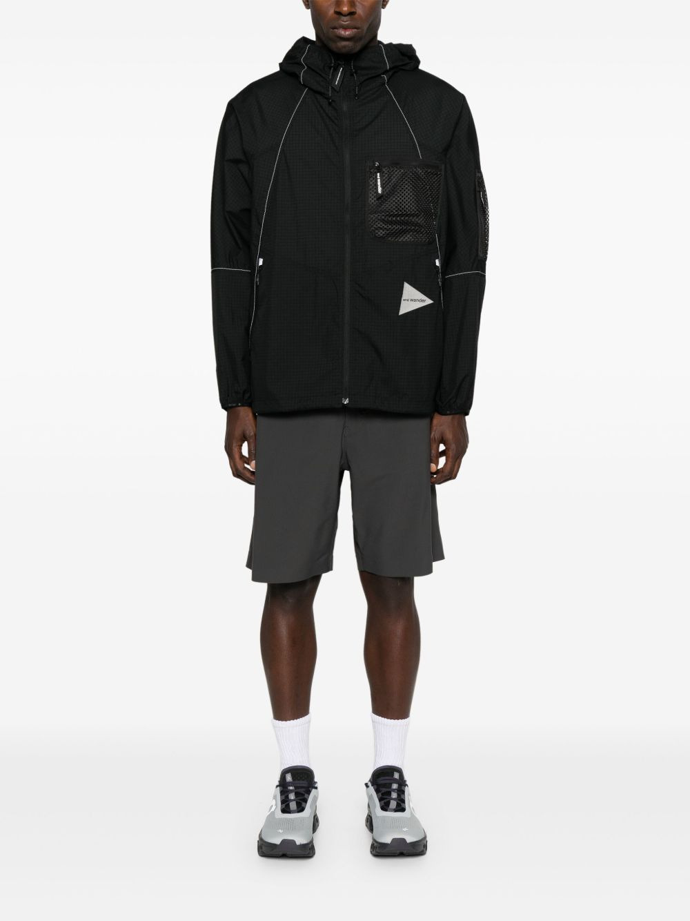mesh-pocket hooded jacket - 2