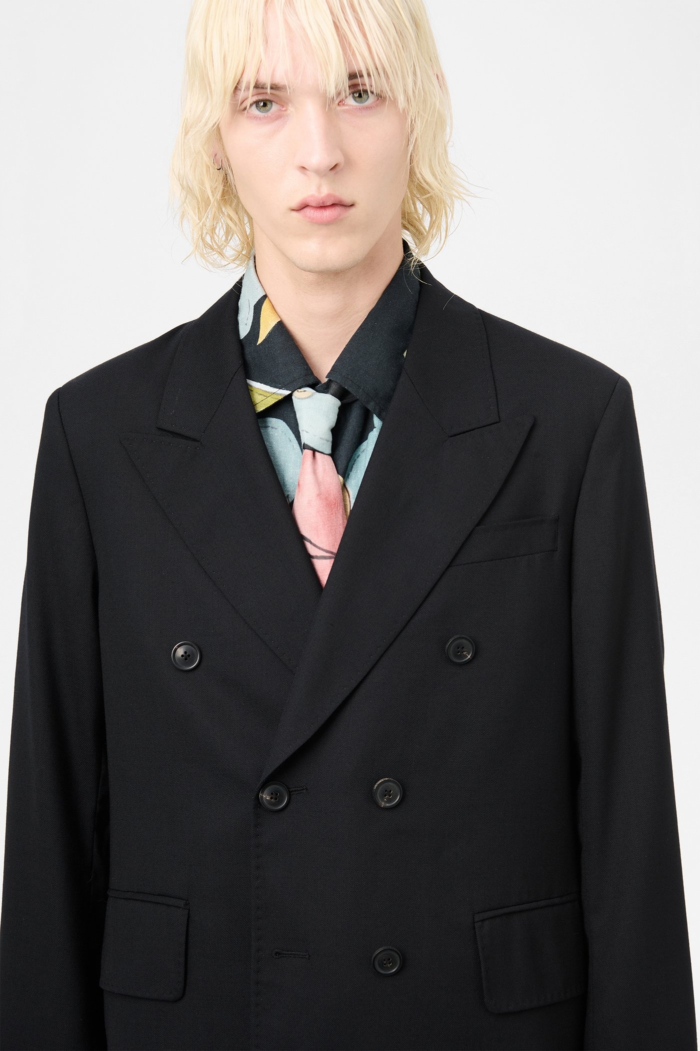 Unconstructed DB Blazer Black Panama Wool - 4