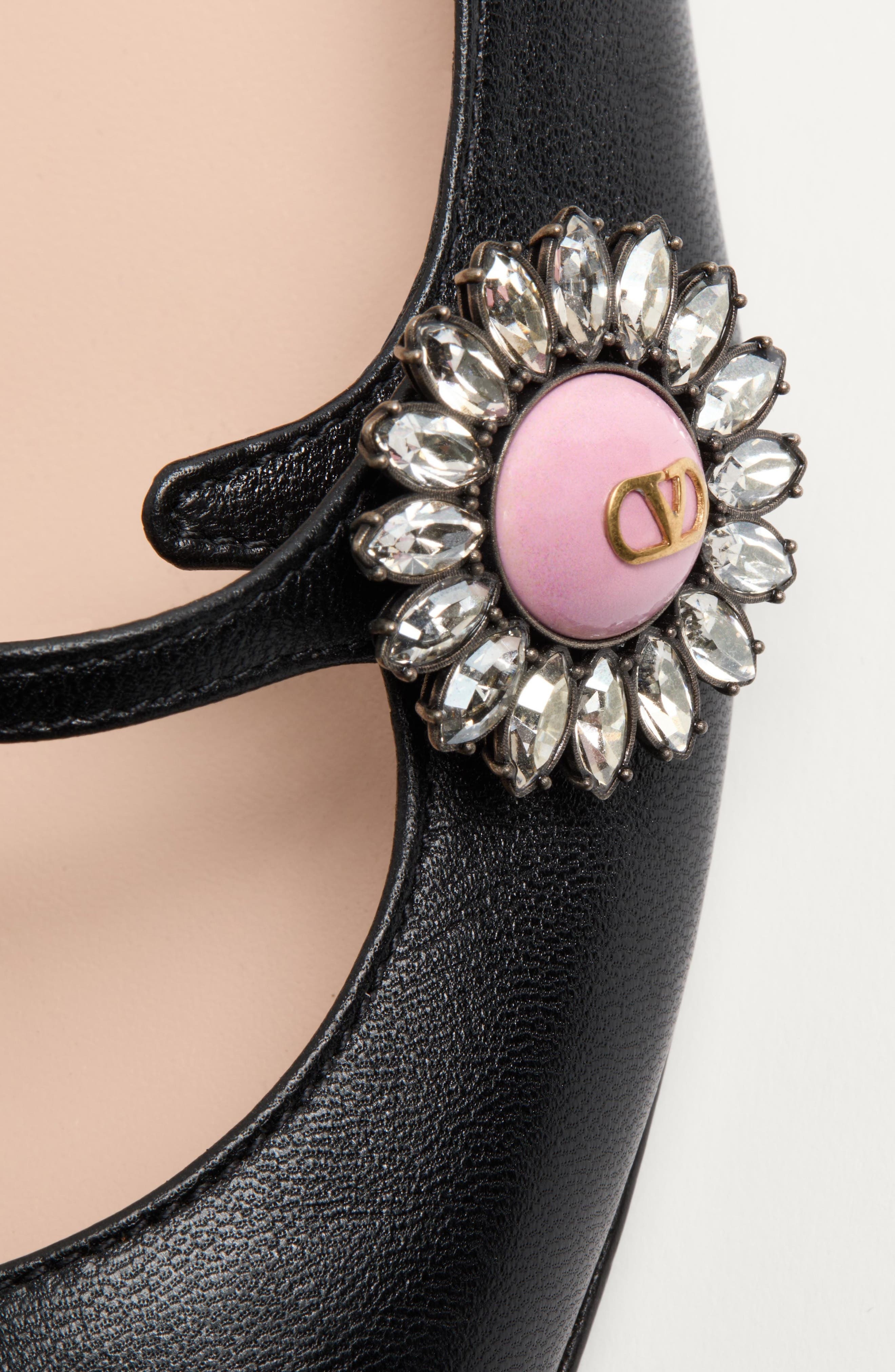 Valentino Garavani Preshoes Ballerina Pump in 9Tj Nero/crystal/rosa at Nordstrom - 5