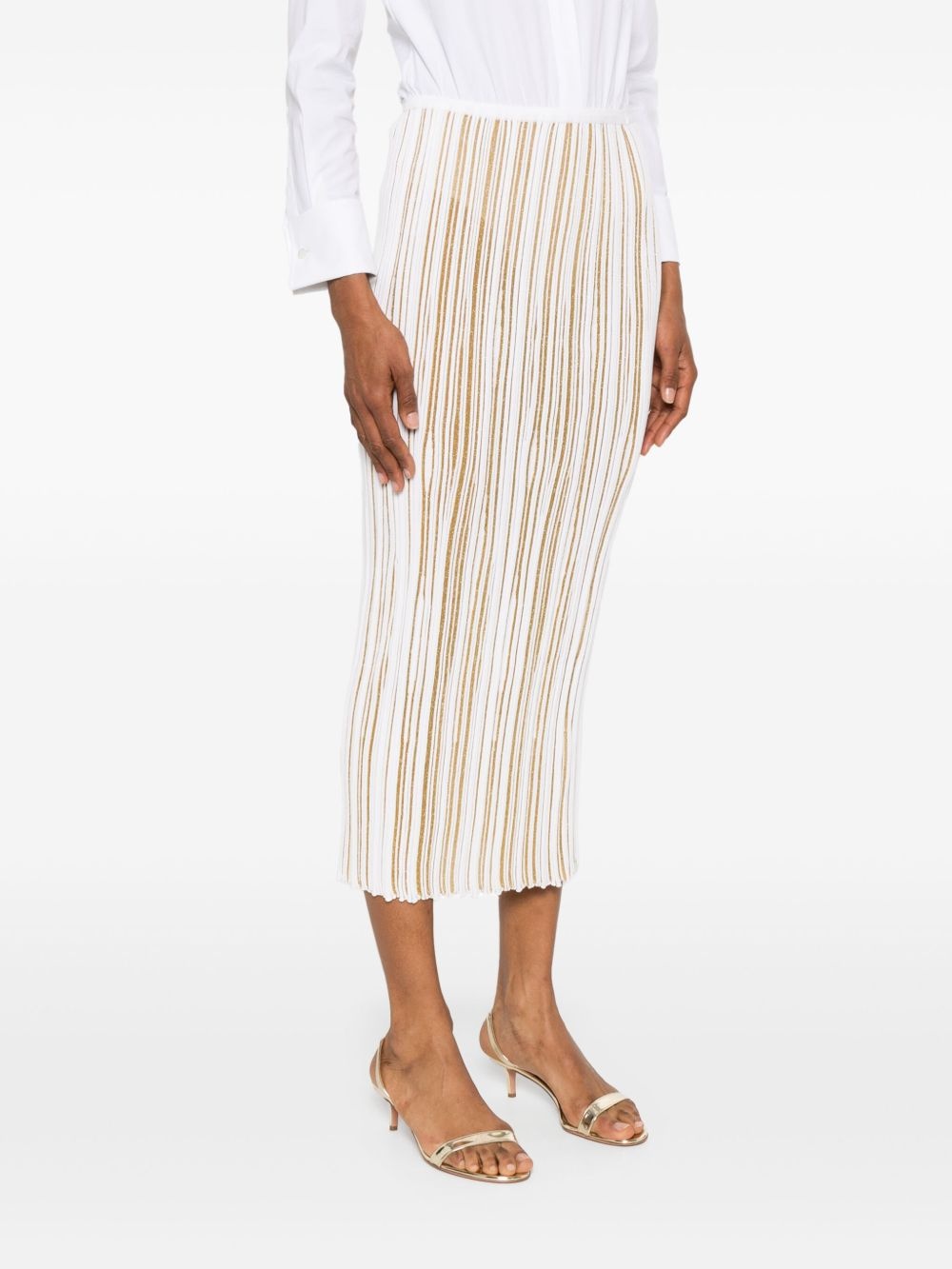 ribbed midi skirt - 3