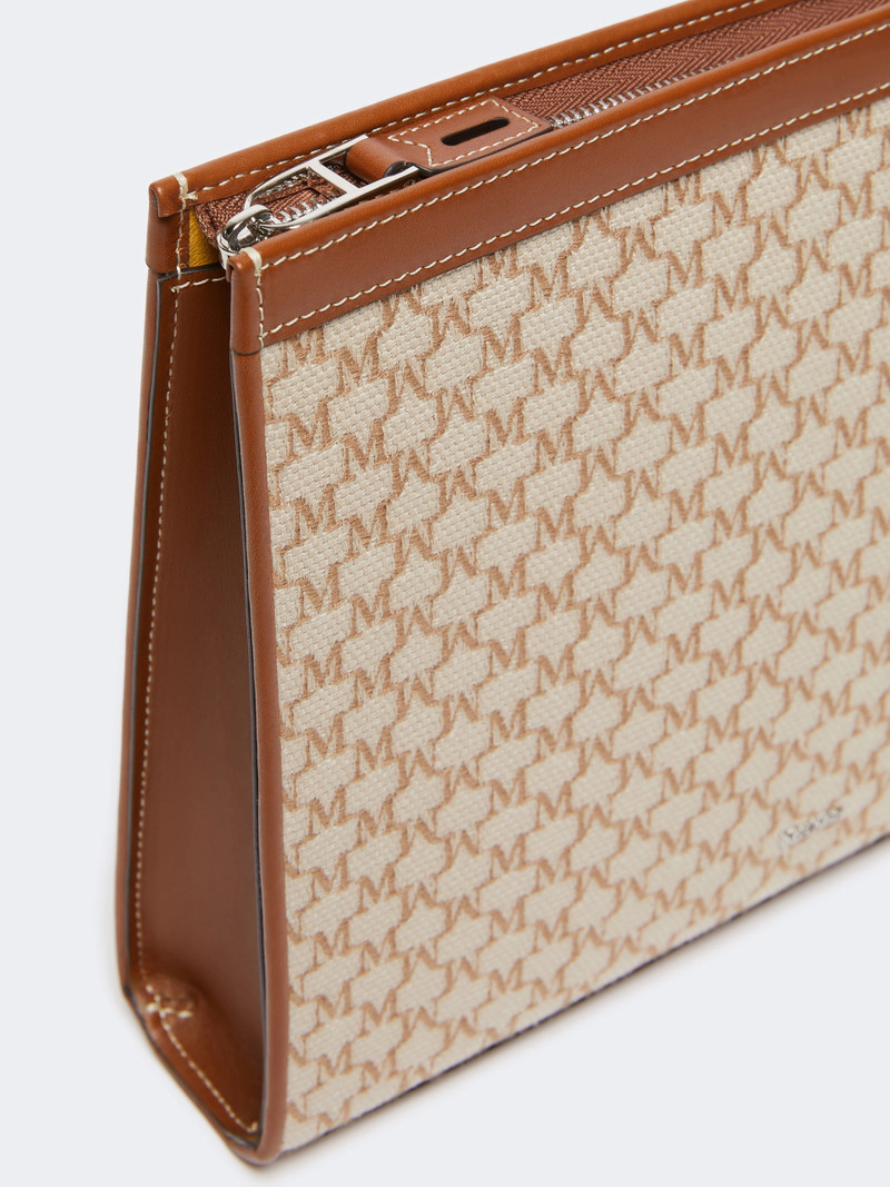 TROUSSEM Cotton jacquard medium pouch - HAZELNUT BROWN 3