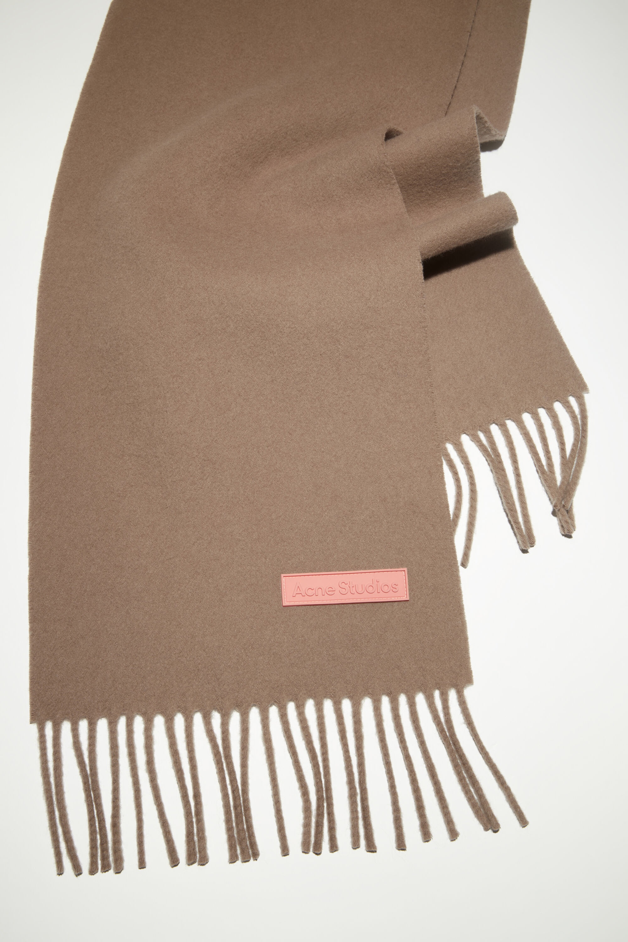 Wool scarf pink label - Narrow - Warm beige - 4