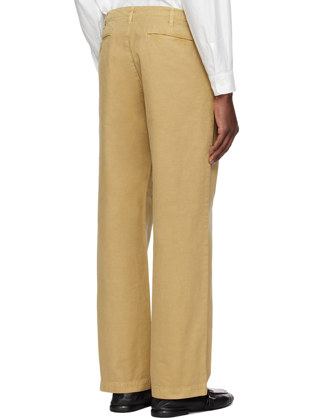 Beige Finx Gabardine Trousers - 3