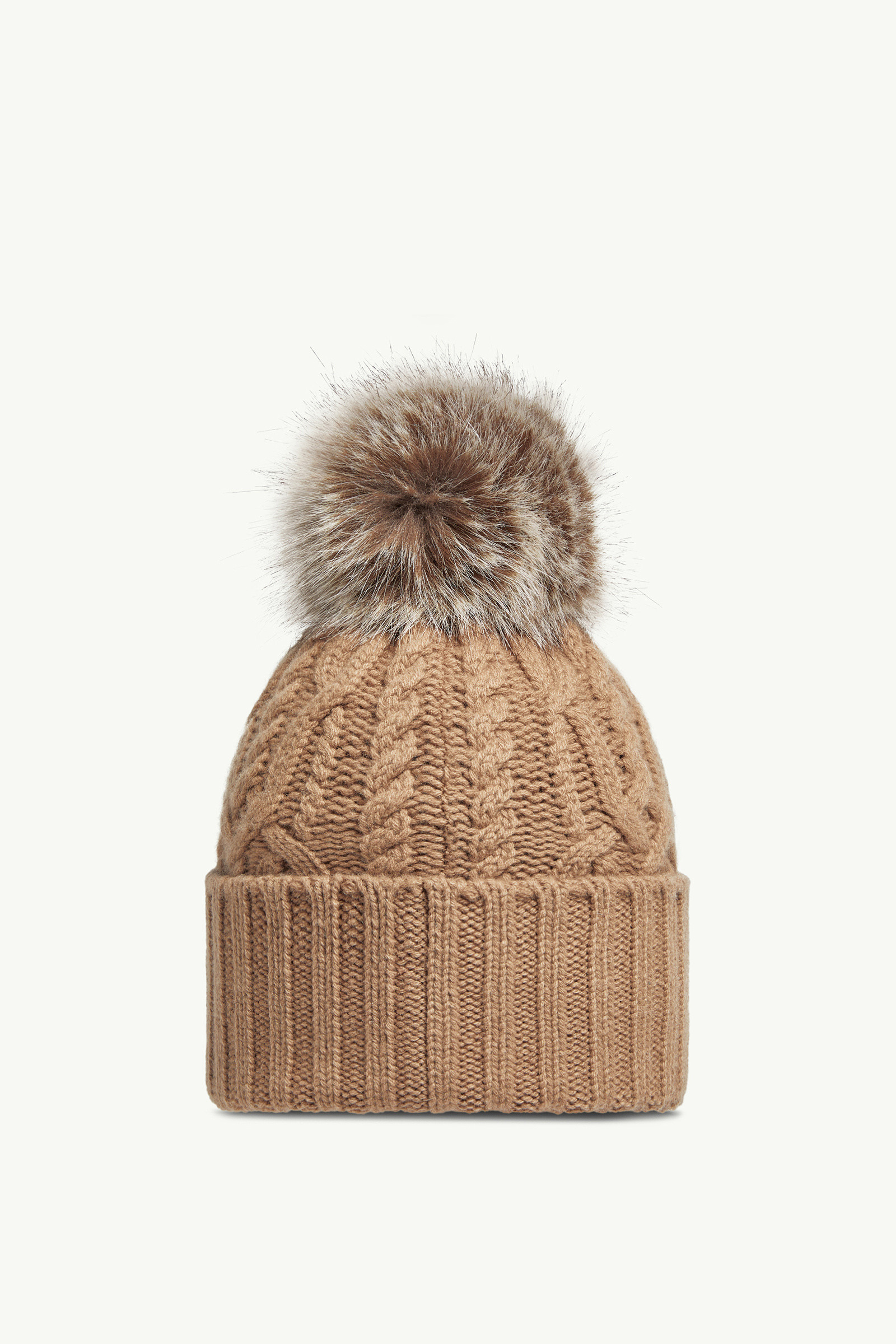 Cashmere Blend Beanie with Pom Pom - 4