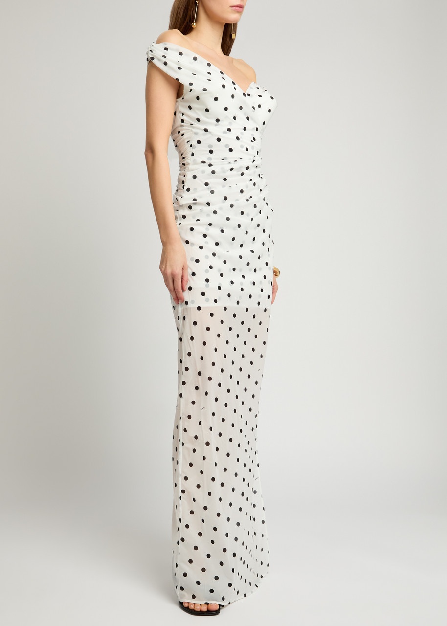 Jacquemus La Robe Rita Polka dot Jersey Maxi Dress - 2