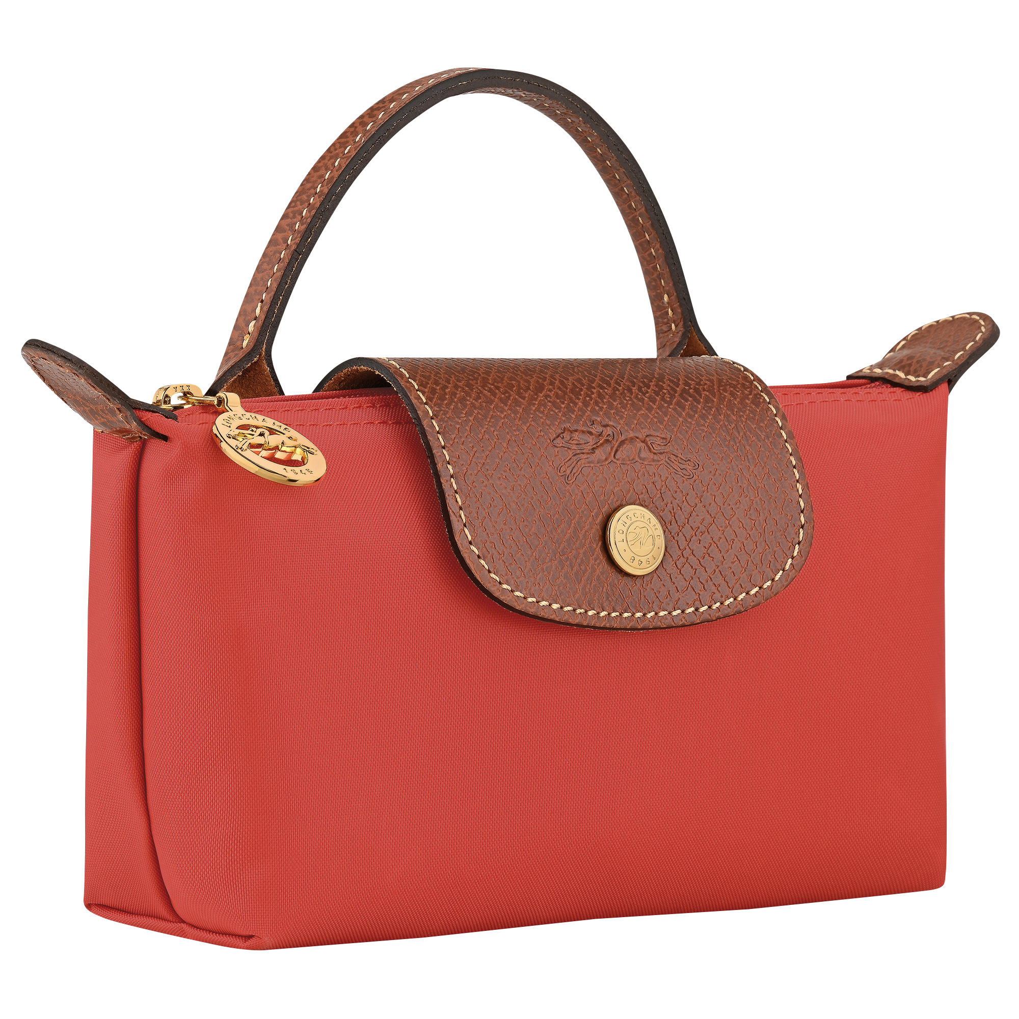 Le Pliage Original Pouch with handle Tomato - Recycled canvas - 3