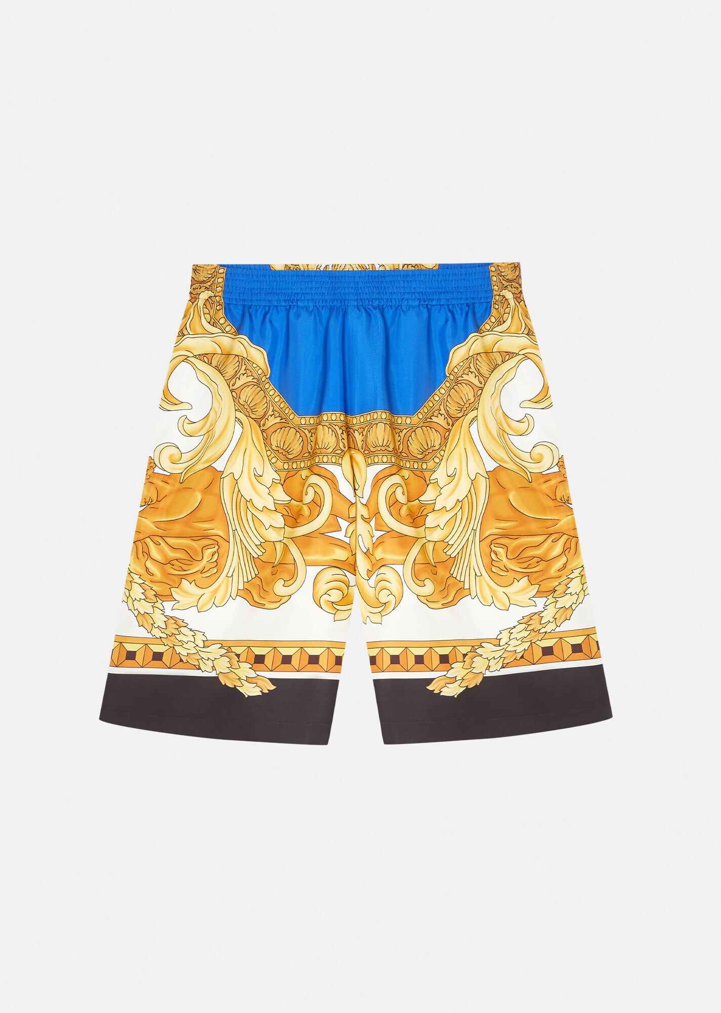 Medusa Renaissance Print Silk Shorts - 1