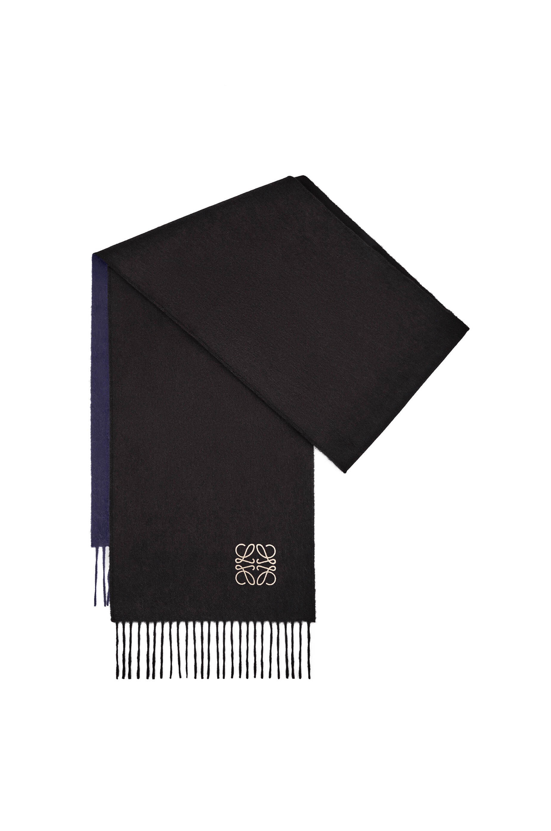 Bicolour scarf in wool and cashmere - 4
