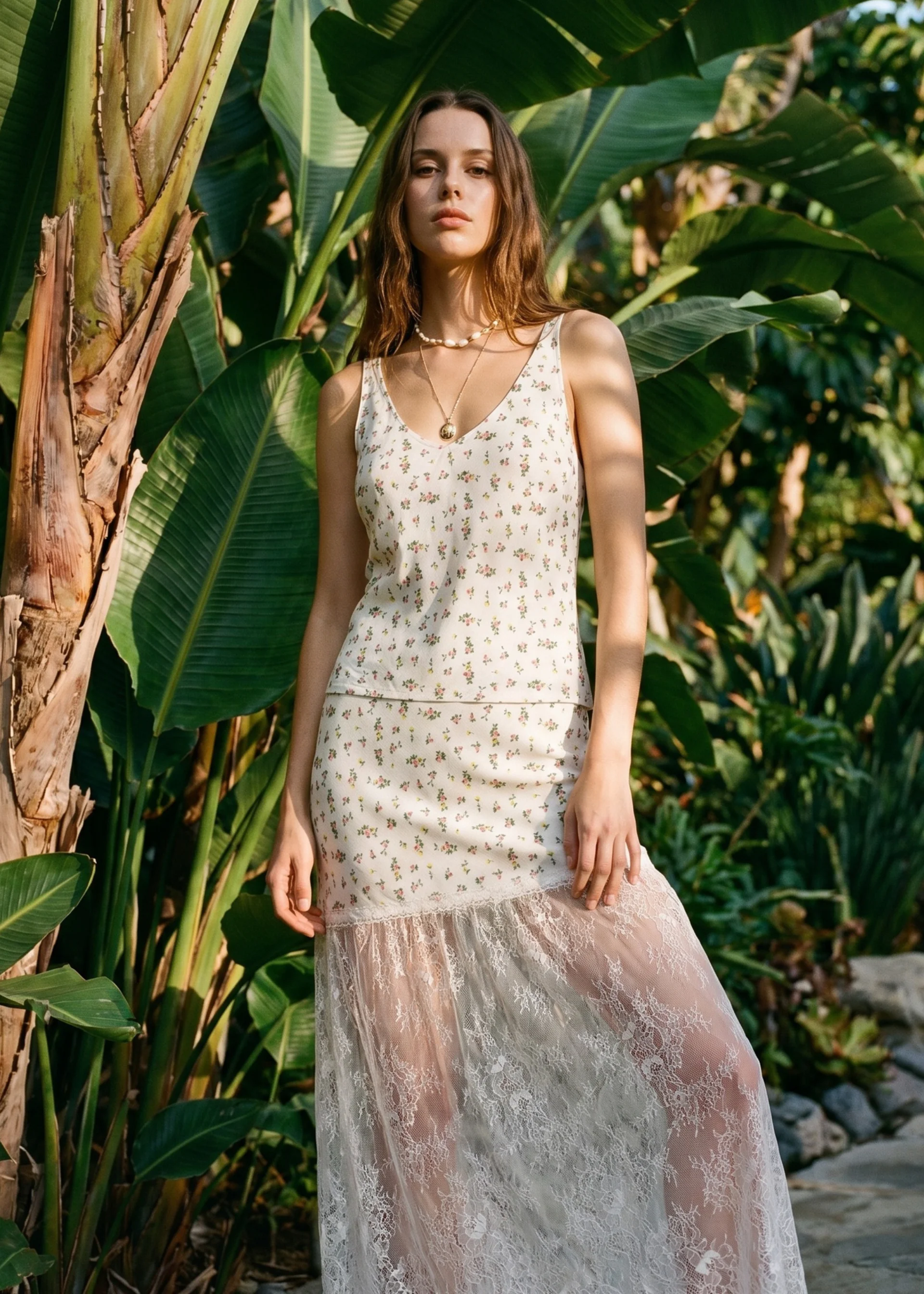 RORY HAMMERED CAMISOLE FLEURETTE DITSY - 1