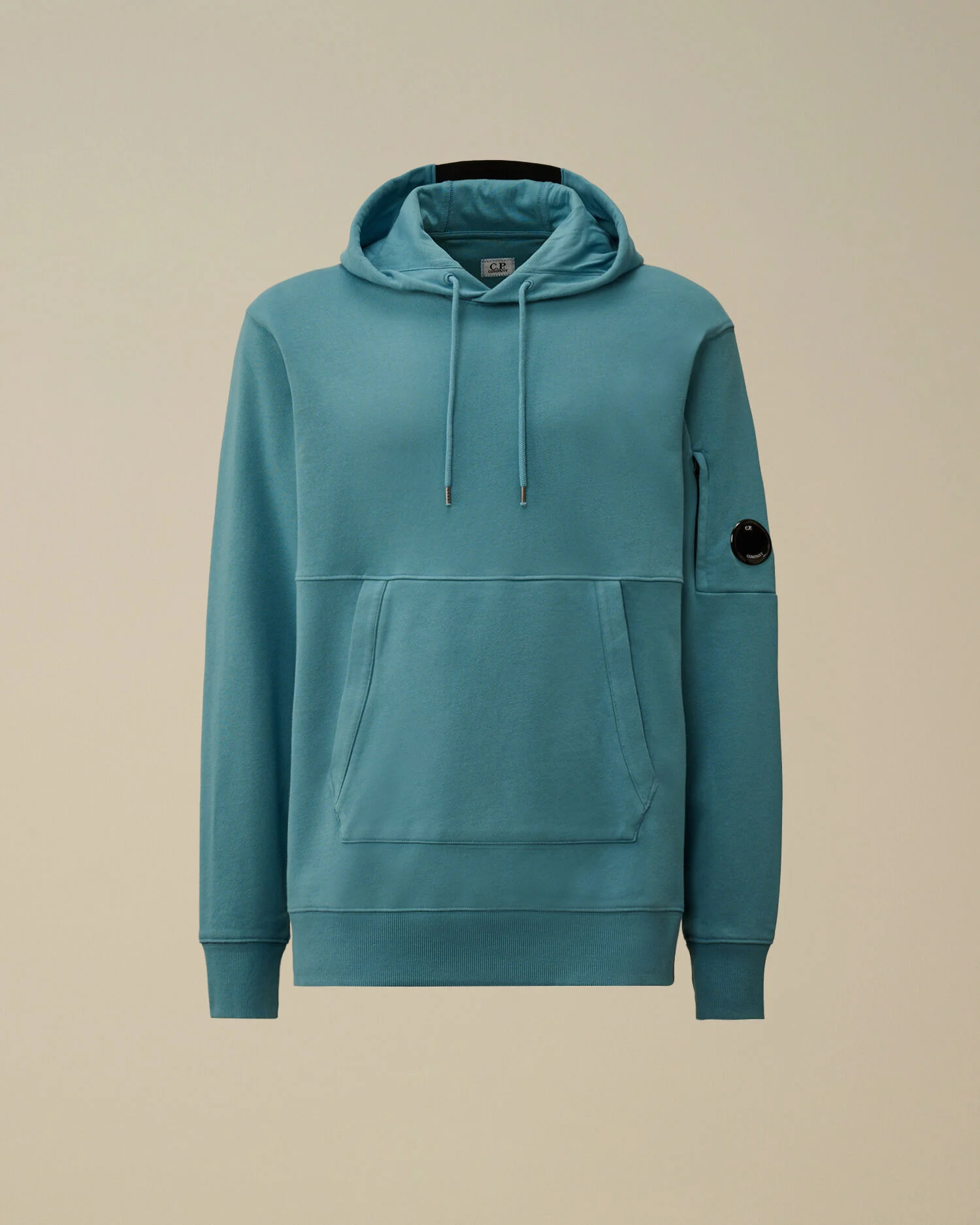 Diagonal Raised Fleece Hooded Lens Sweatshirt - 1