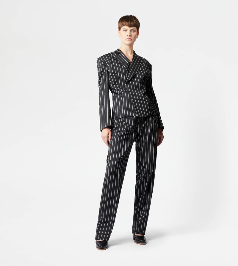 Tod's BLAZER IN STRETCH WOOL - WHITE, BLACK outlook