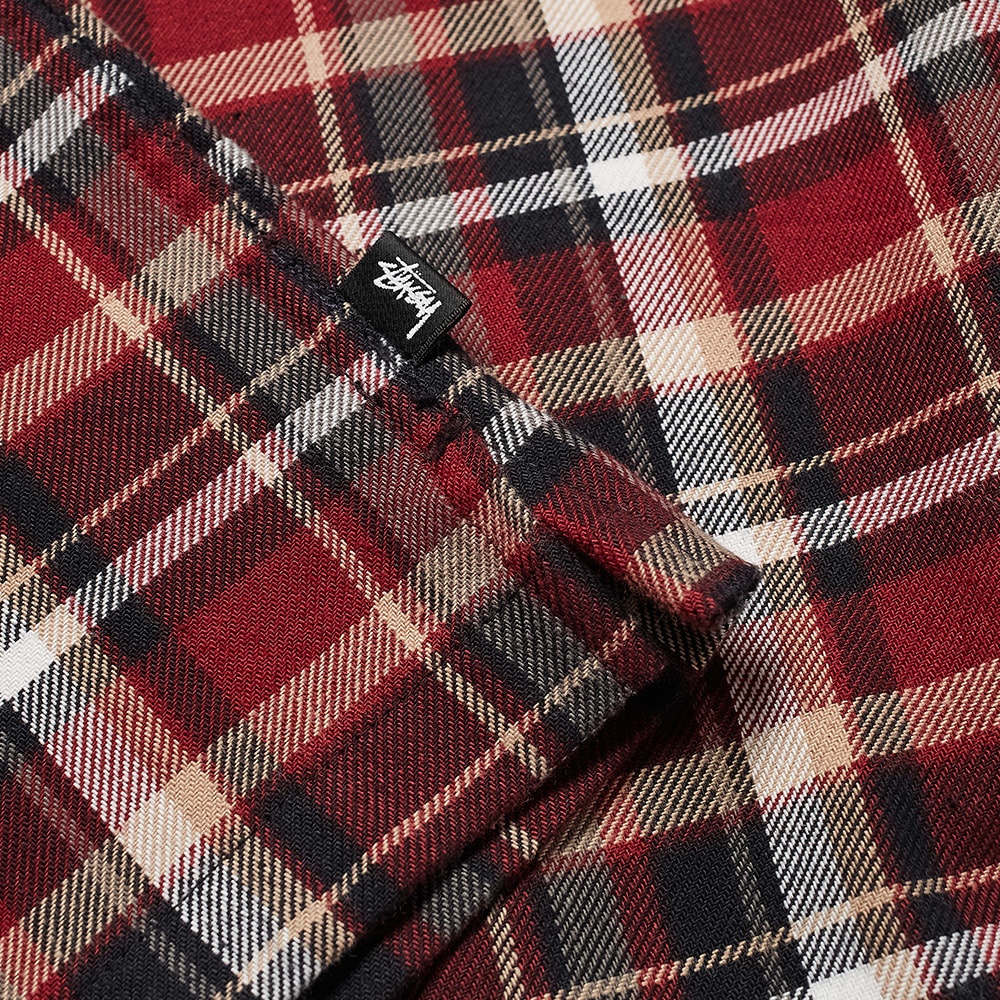 Stussy Classic Zip Up Plaid Shirt - 5