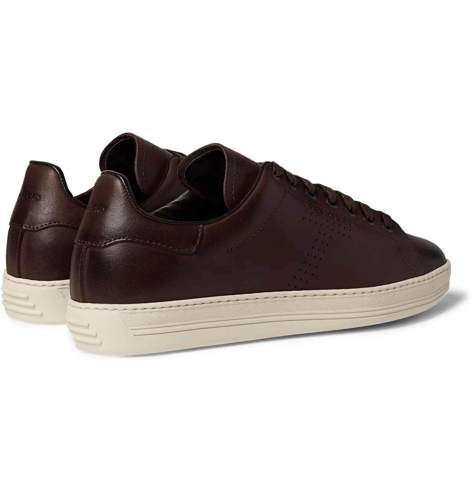 Warwick Burnished-Leather Sneakers - 6