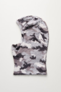 Acne Studios ACNE STUDIOS HAIRY CAMO BALACLAVA SHARK GREY