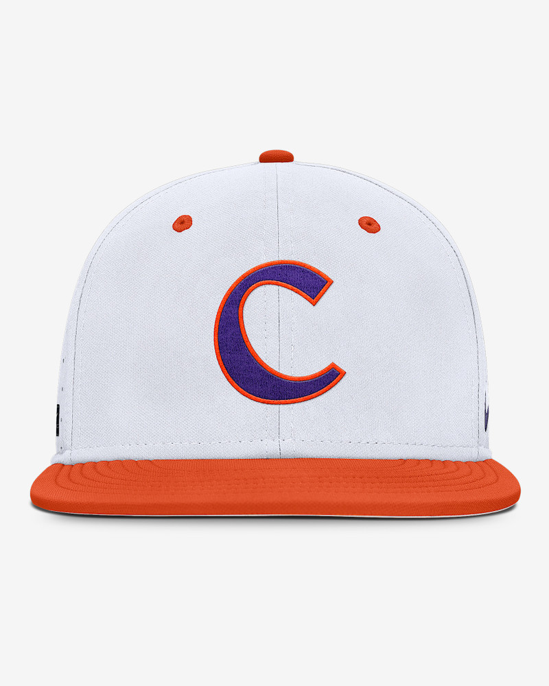 Clemson Tigers Dugout 진정한 남자의 나이키 Dri-FIT 대학 Fitted 모자 - 1