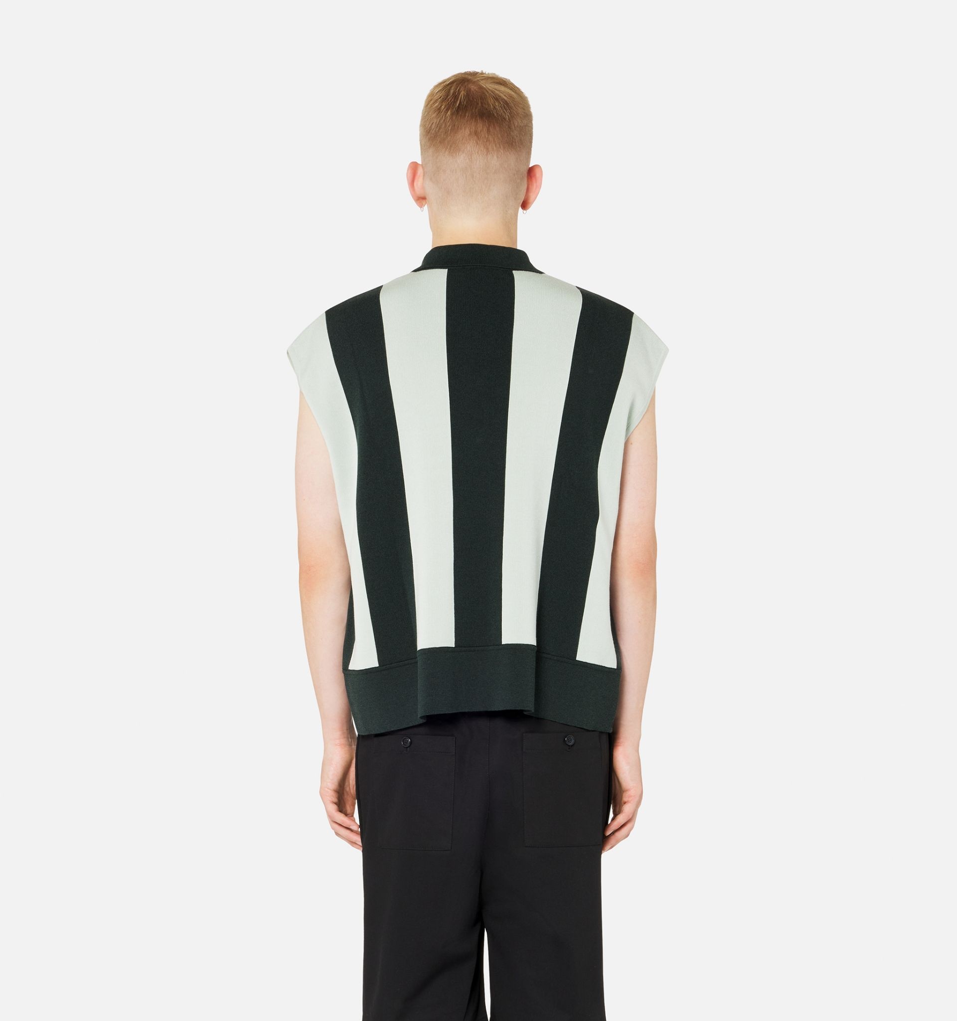 Sleeveless Striped Polo - 6