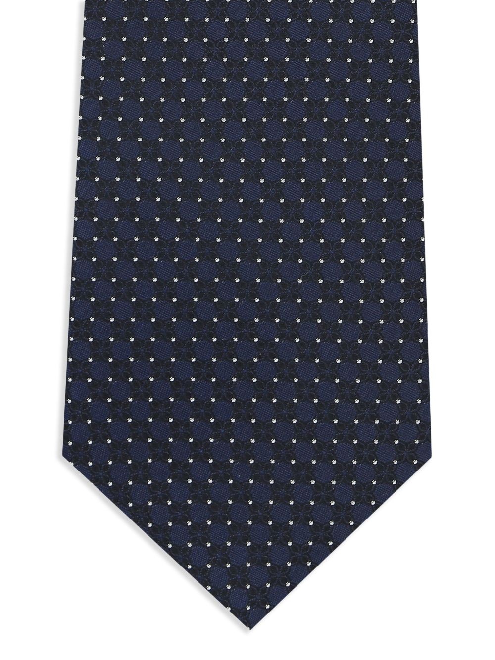 patterned-jacquard silk tie - 3