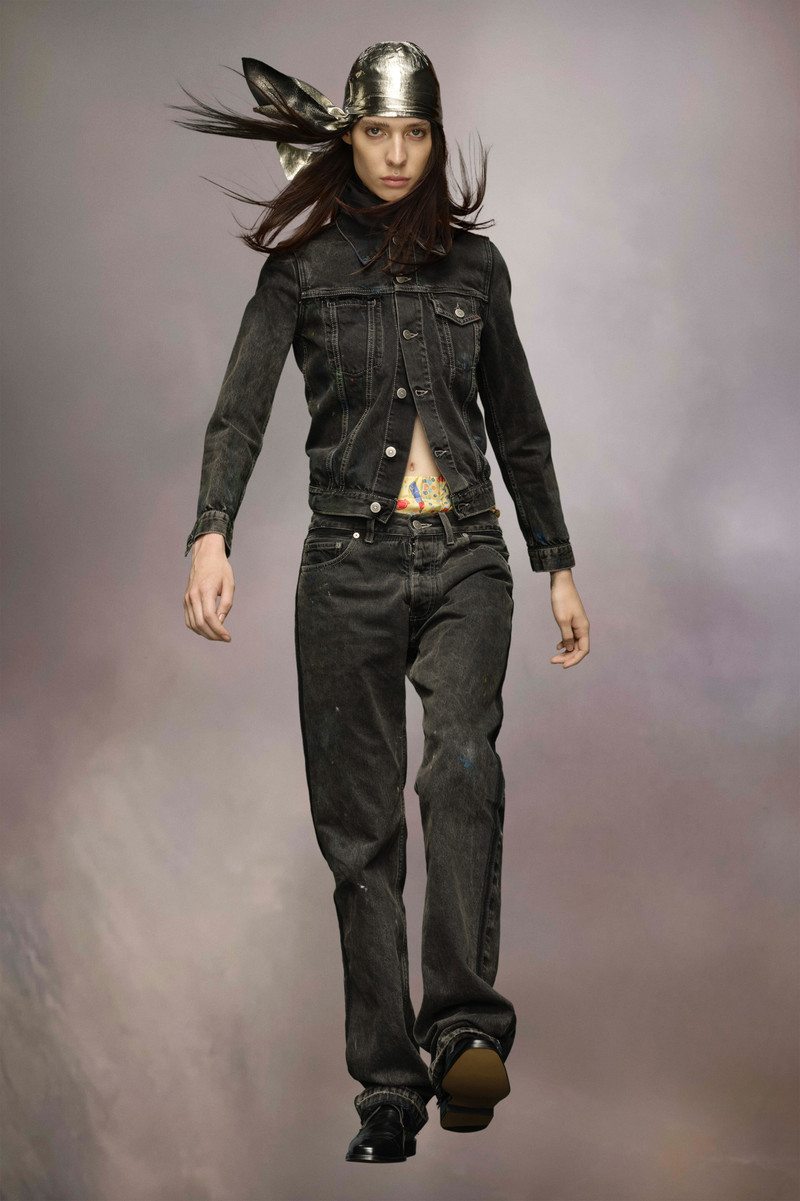 Maison Margiela Paint denim jacket outlook