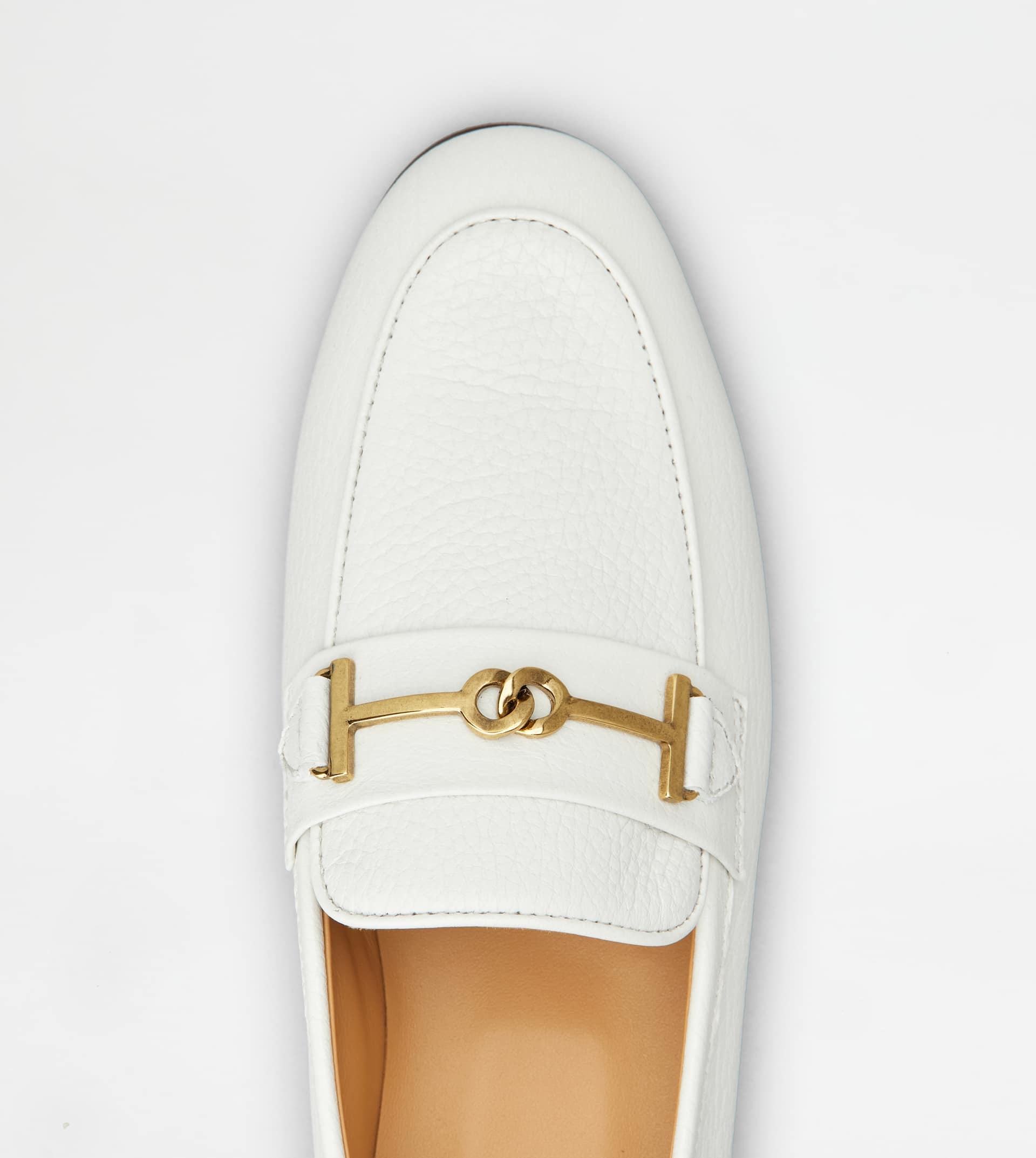 LOAFERS IN LEATHER - WHITE - 4