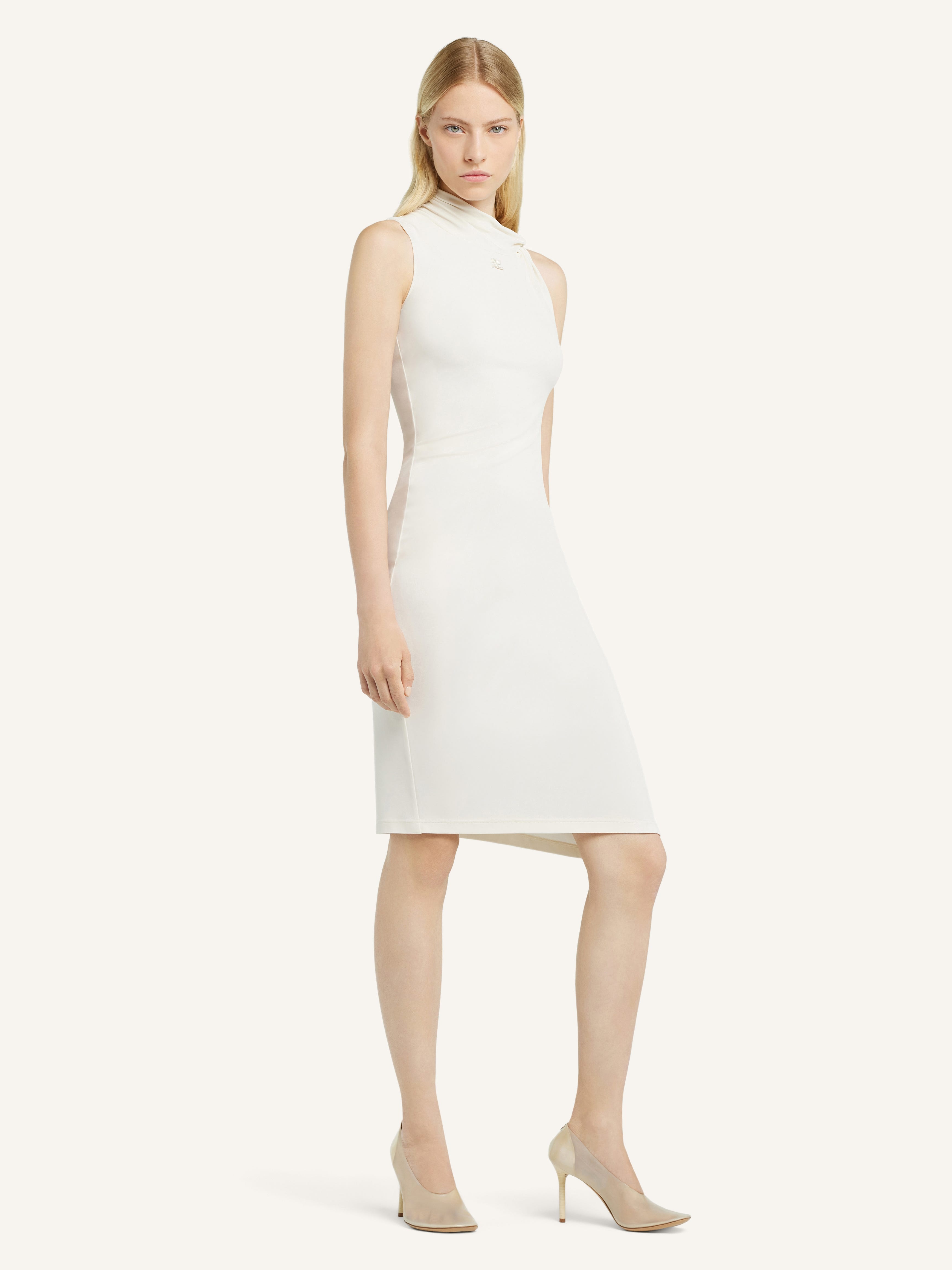 DRAPED SLEEVELESS DRESS - 3