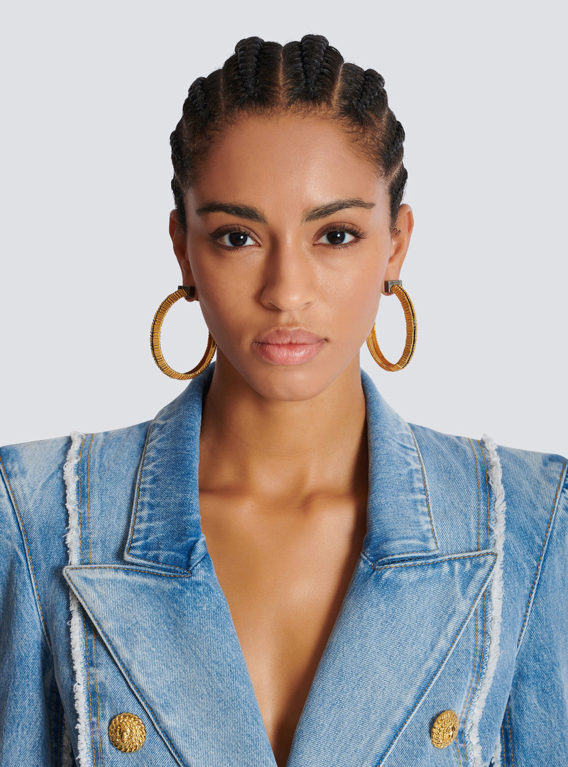 Balmain Brass Perfume hoops outlook