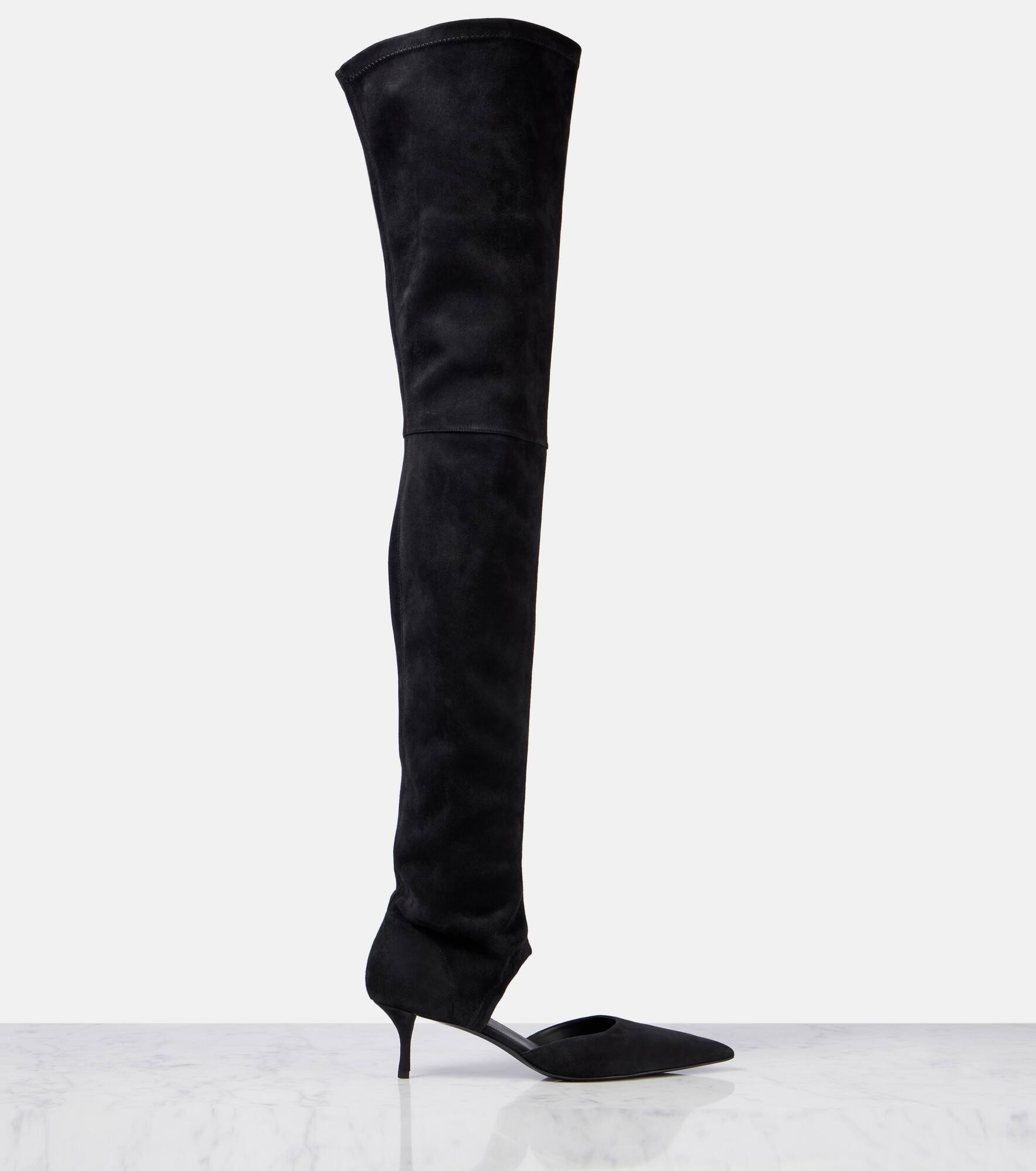 Stretch 55 suede over-the-knee boots - 4