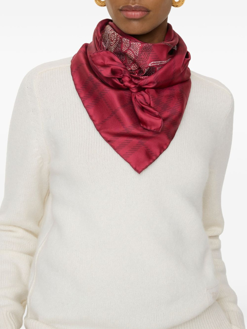 Burberry checked silk scarf outlook
