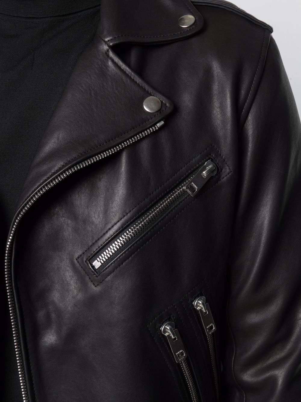 biker-style zip jacket - 5