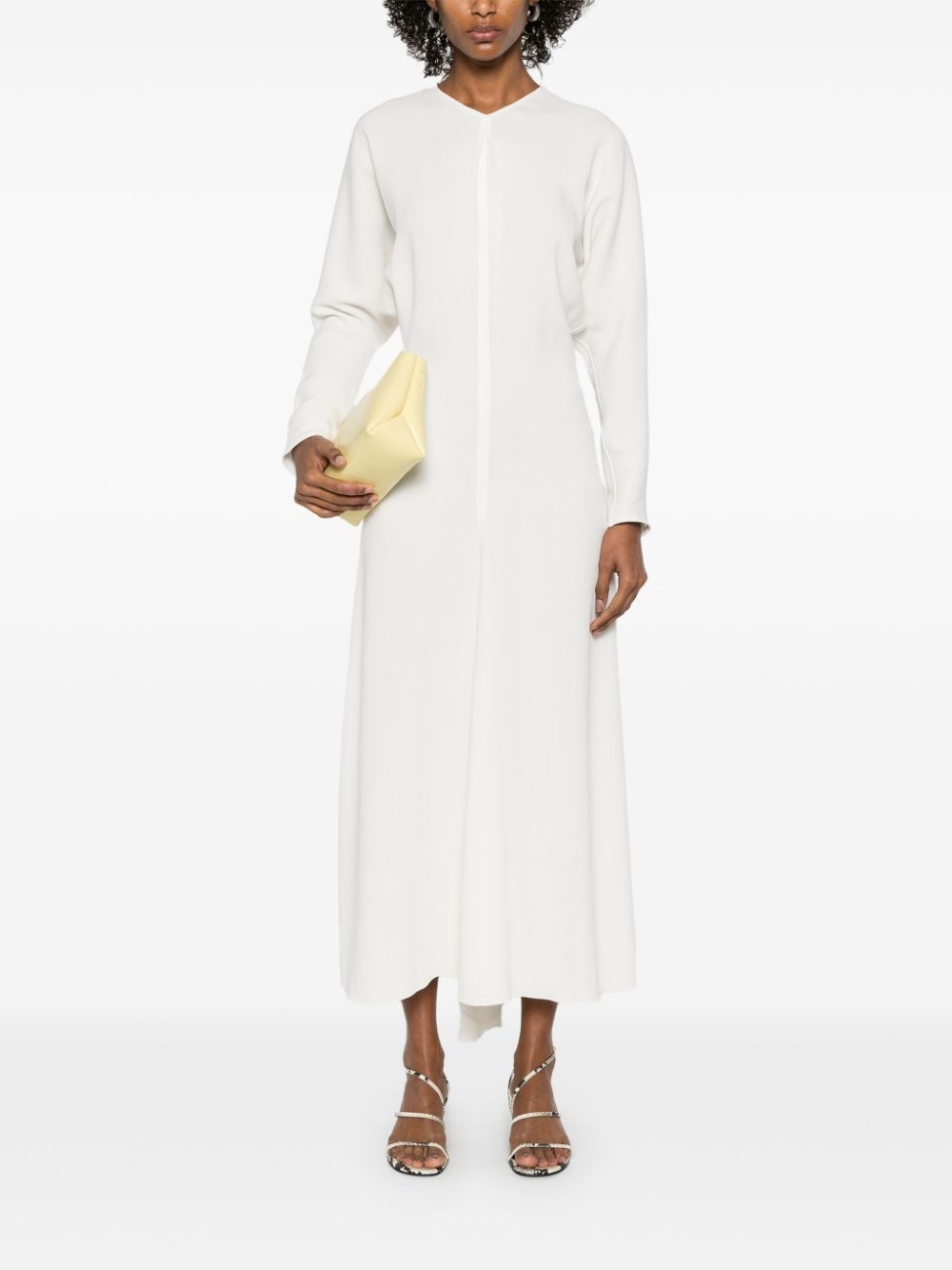 fine-ribbed crepe dress - 2