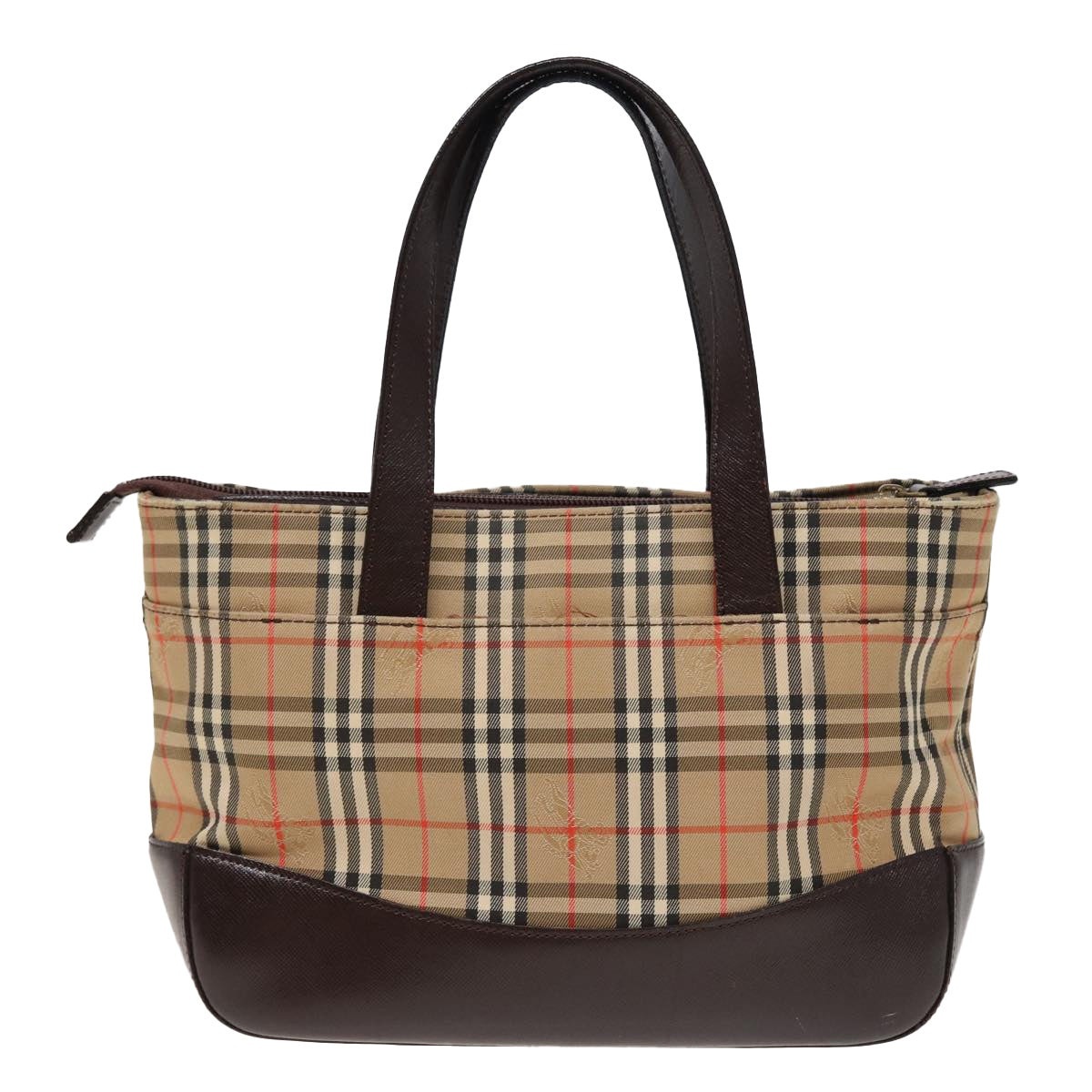 Burberry Nova Check Hand Bag Canvas Beige - 2