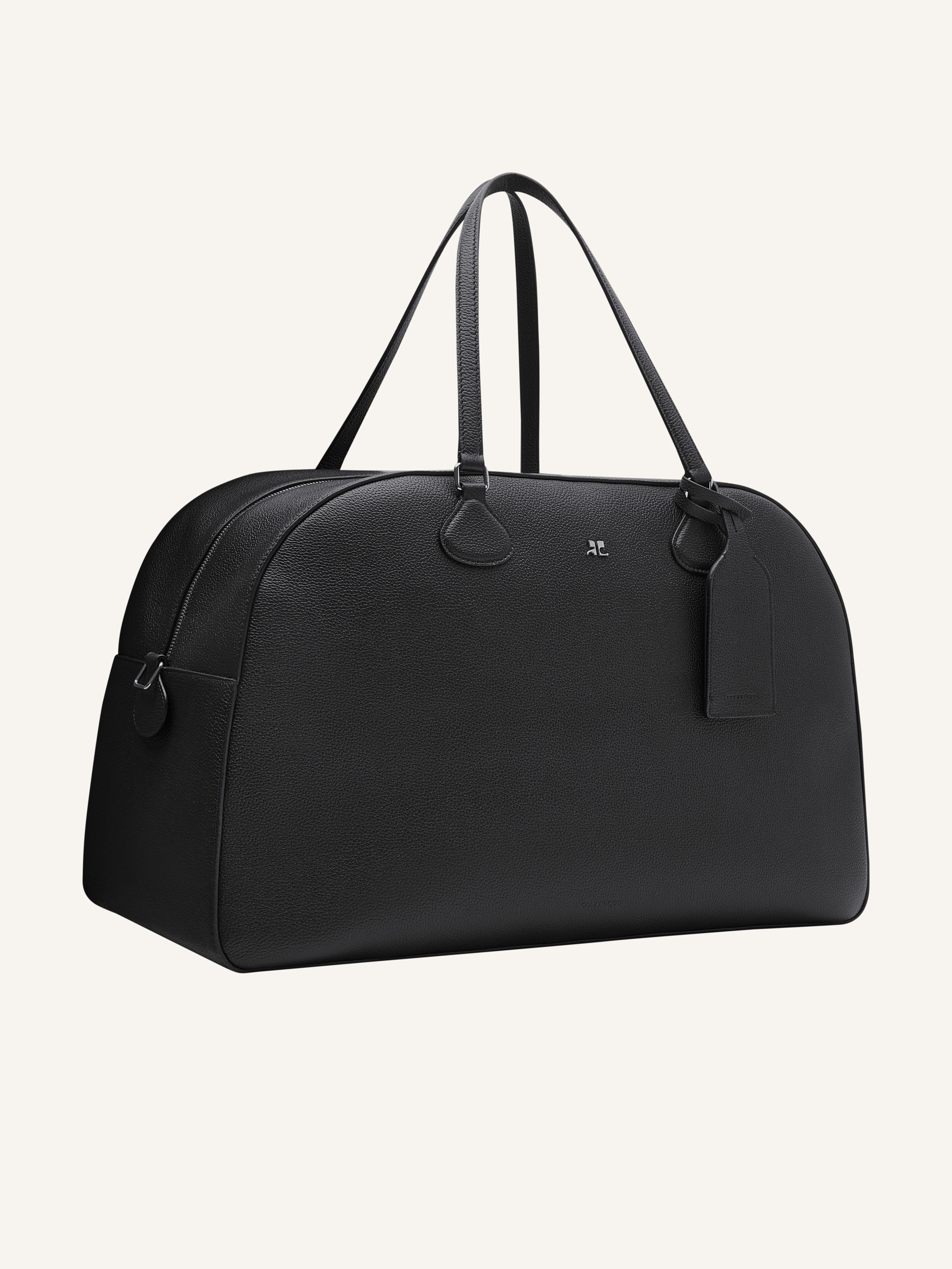 STUD GRAINED LEATHER WEEKENDER BAG - 3
