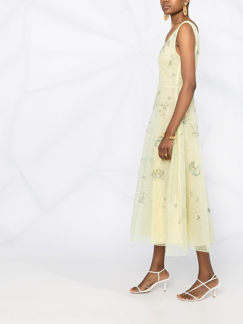 Capri print A-line midi dress 6