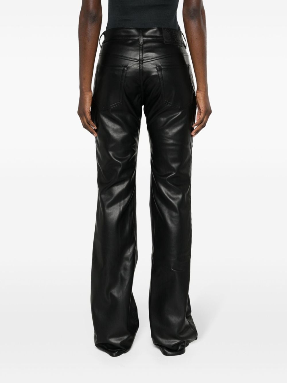 seamed slim-cut trousers - 4