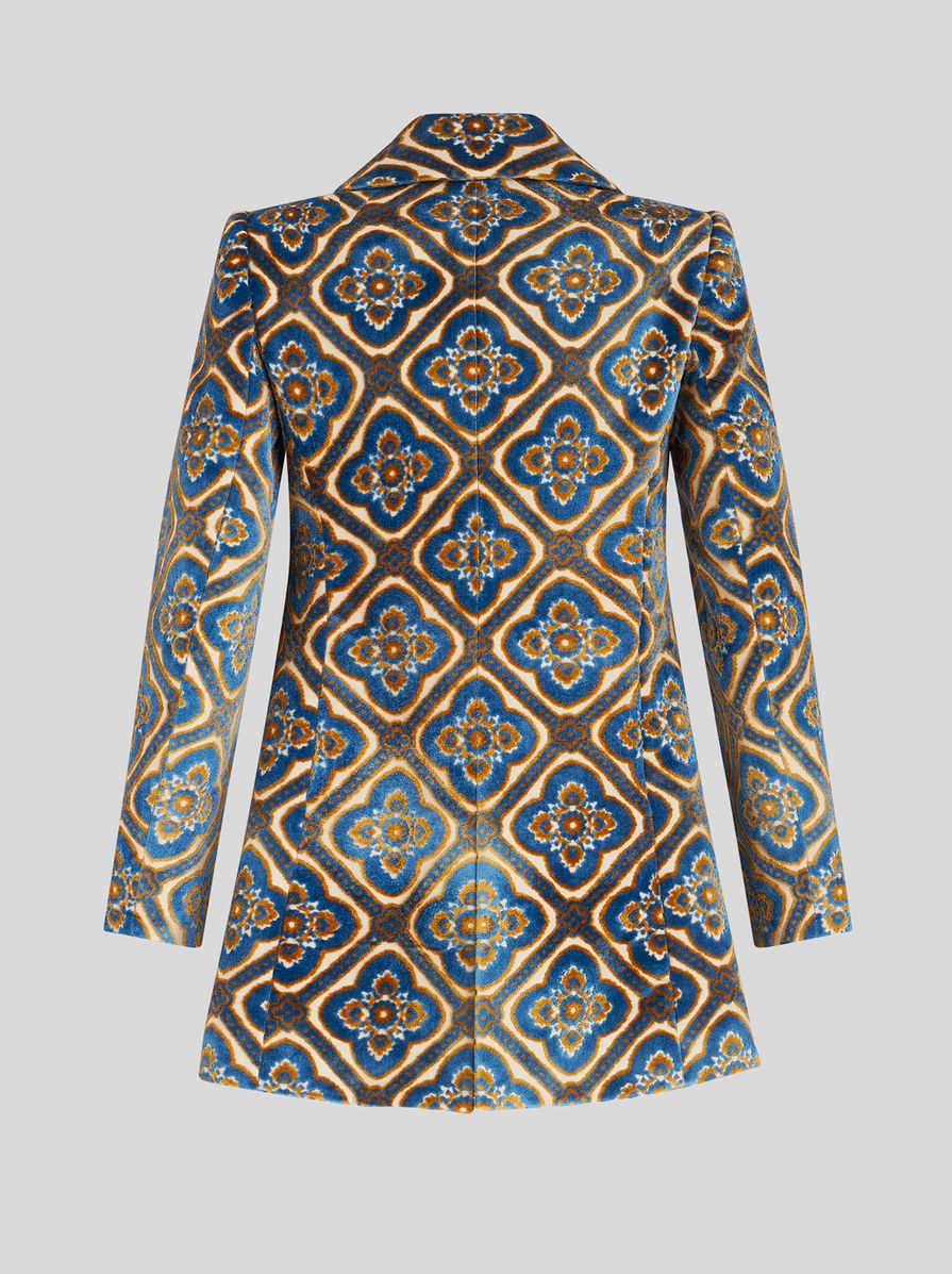 SHORT JACQUARD COAT - 5