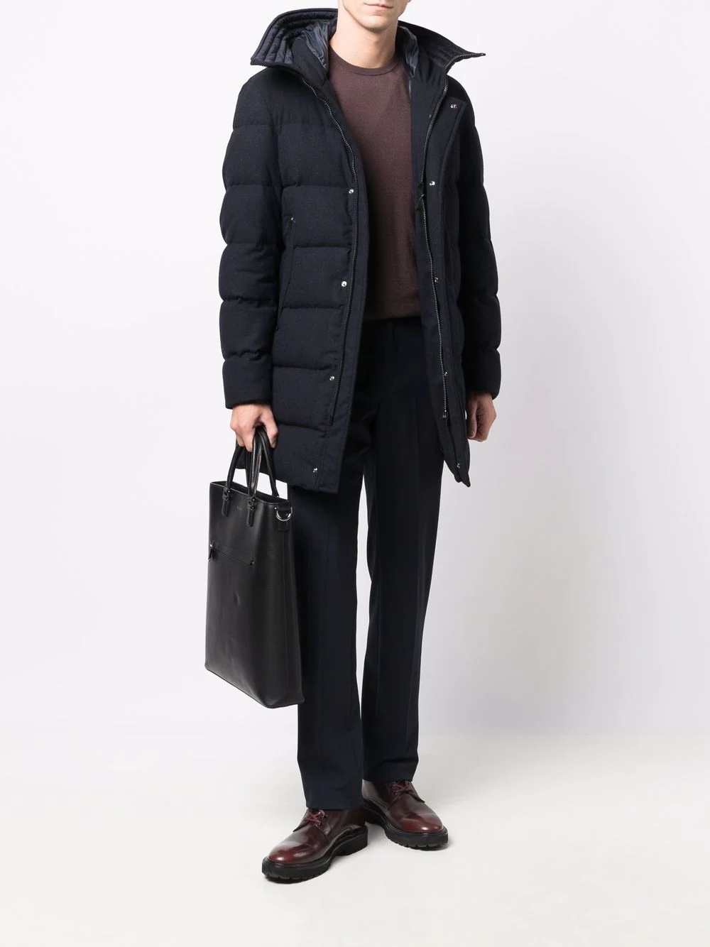 mid-length padded coat - 2