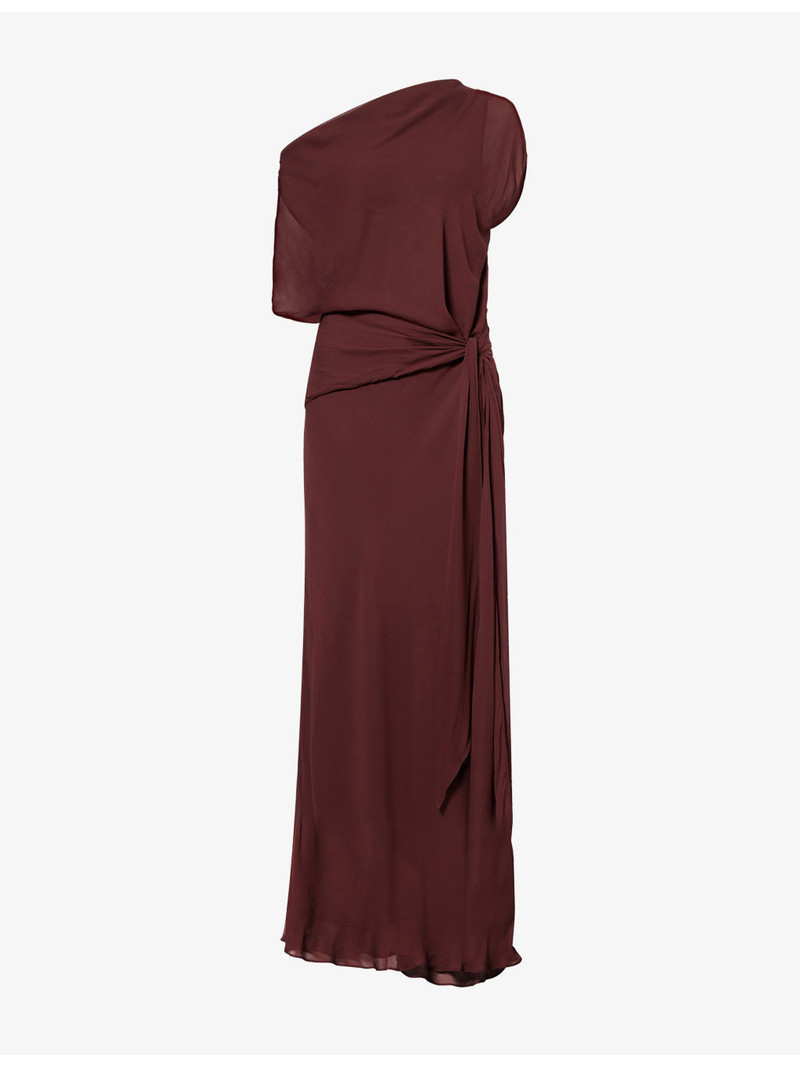 Amanda Drape Woven Maxi Dress 1