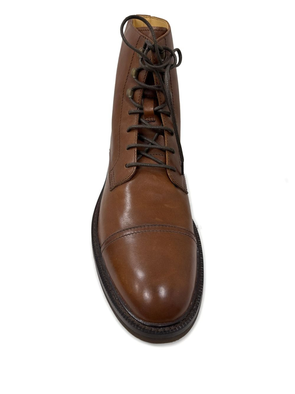 lace-up cap-toe boots - 2