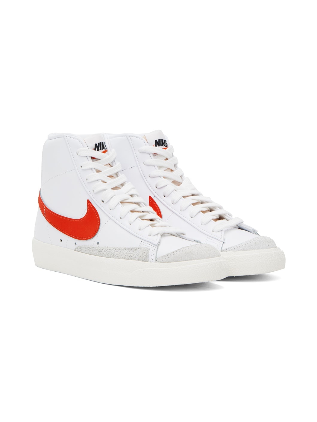 White & Red Blazer Mid '77 Sneakers - 4