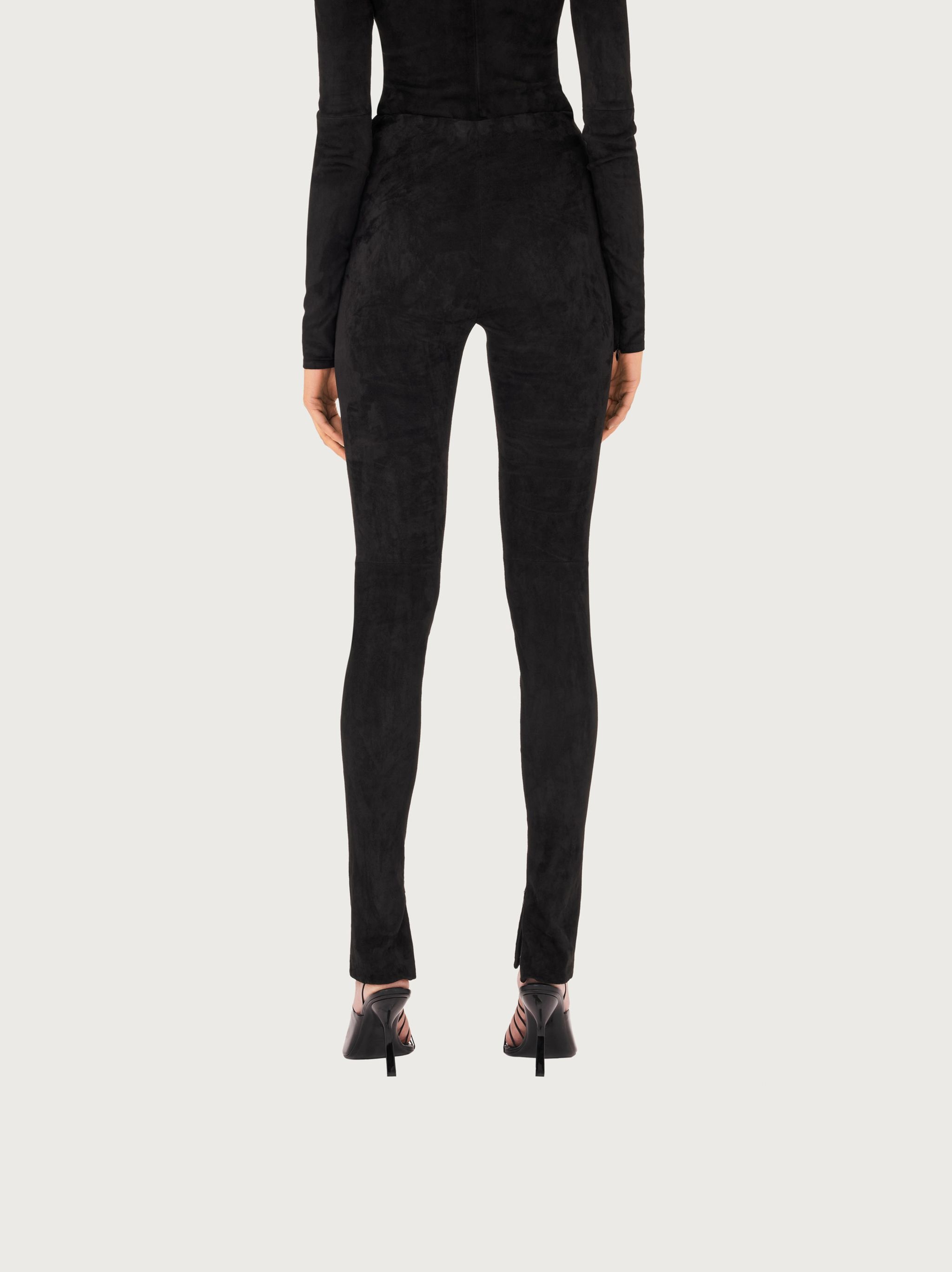 Suede stretch leggings - 4