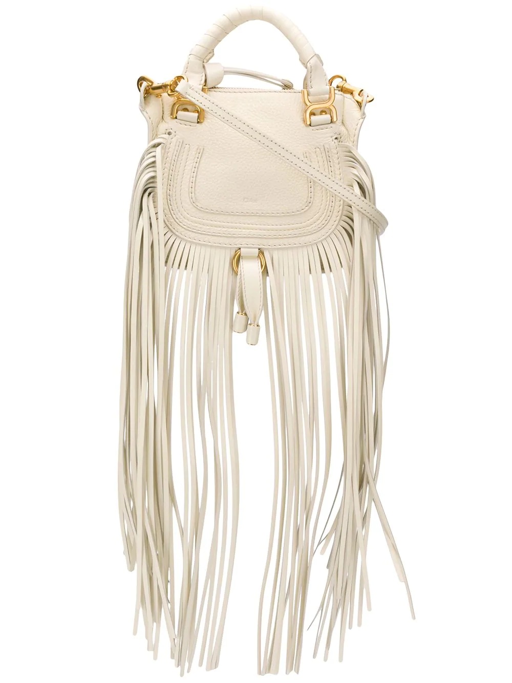 mini Marcie fringed crossbody bag - 1